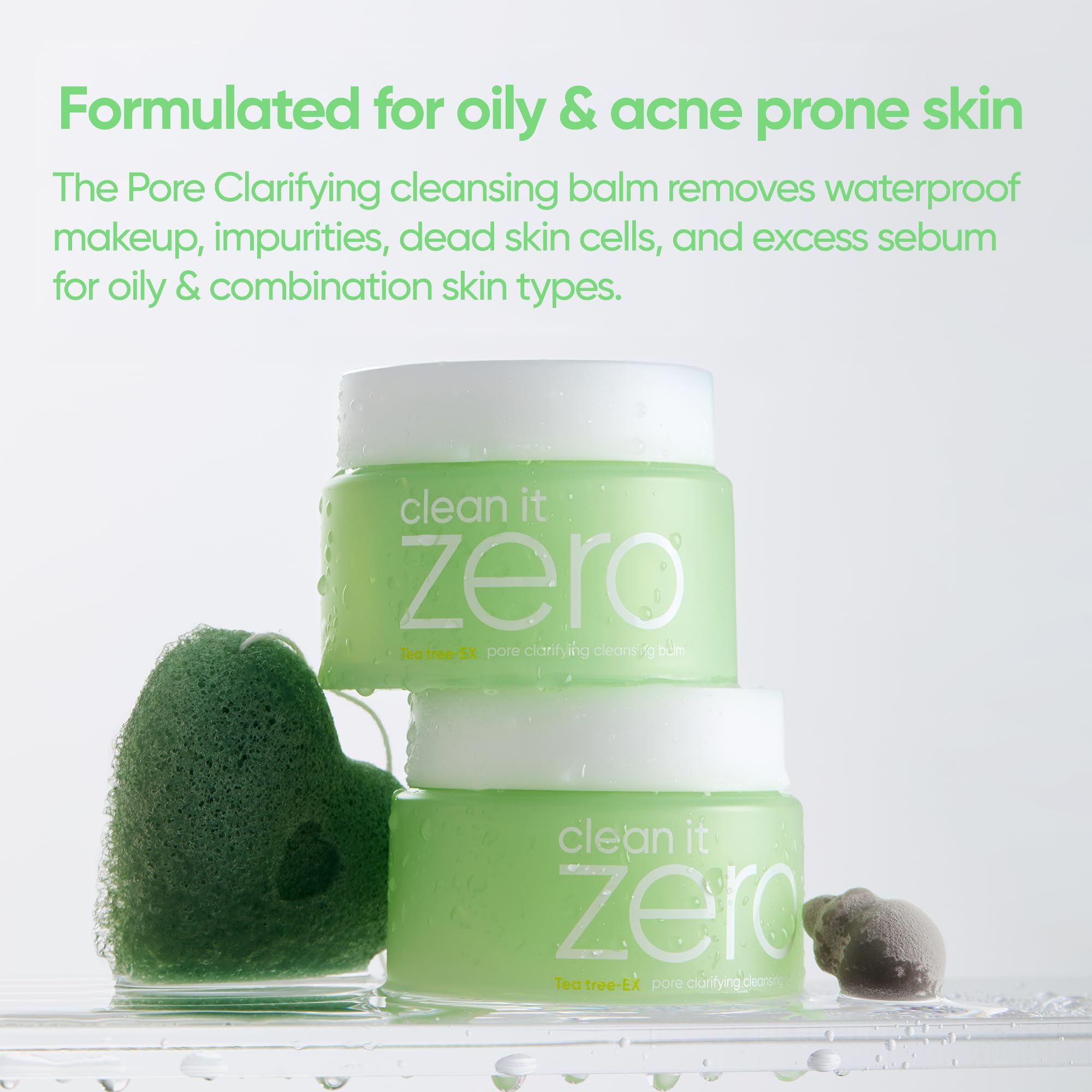 Banila Co Clean It Zero Pore Clarifying Cleansing Balm Big Size | Korean Makeup Remover, Cleanser For Oily And Acne Prone Skin |