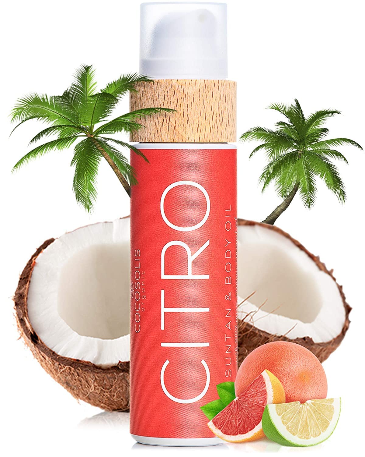 COCOSOLIS CITRO Tanning accelerator - organic tanning oil with vitamin E & citrus scent for a quick, intensive tan - tanning enh
