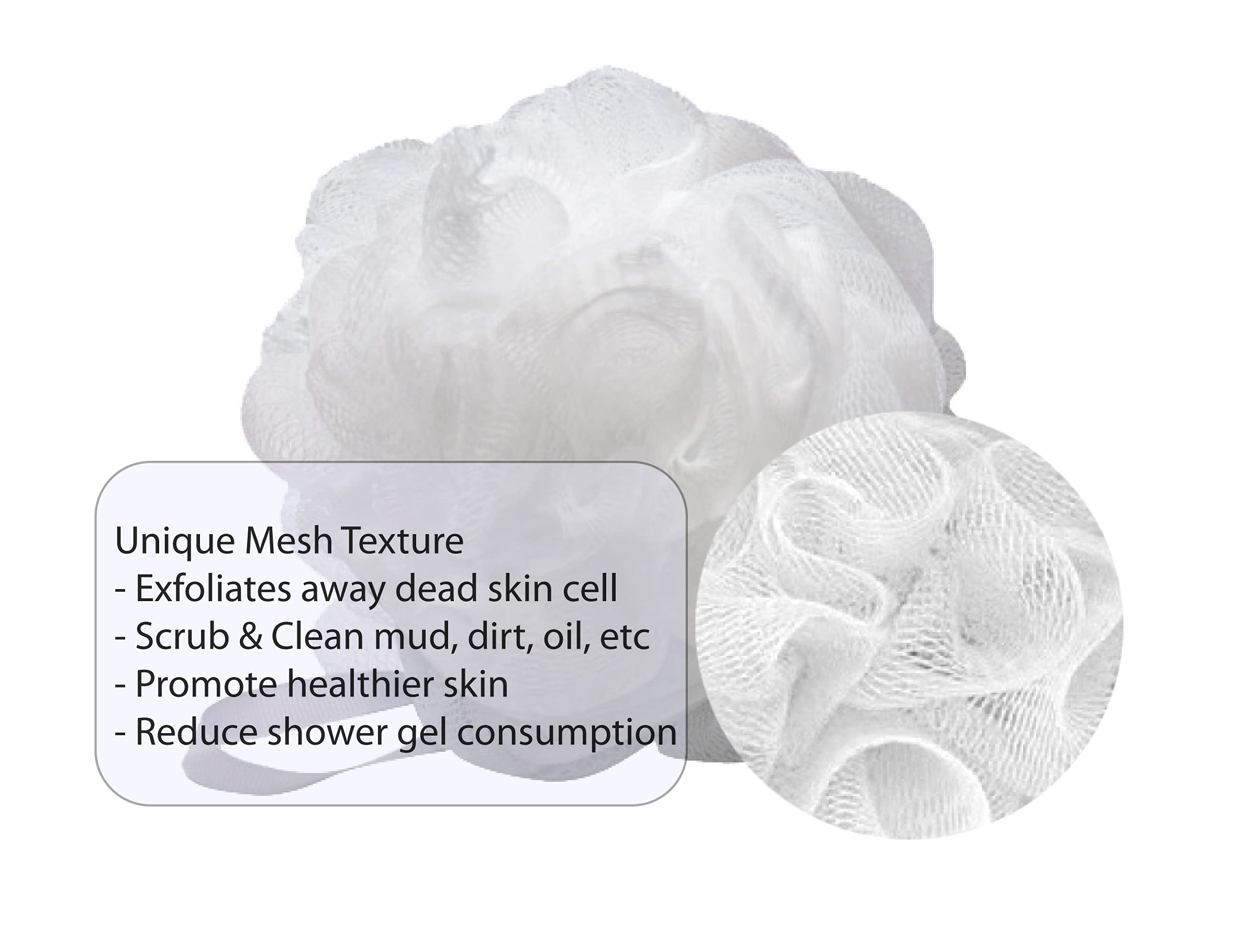 Aquasentials Mesh Pouf Bath Sponge (4 Pack) (Multi-Color)