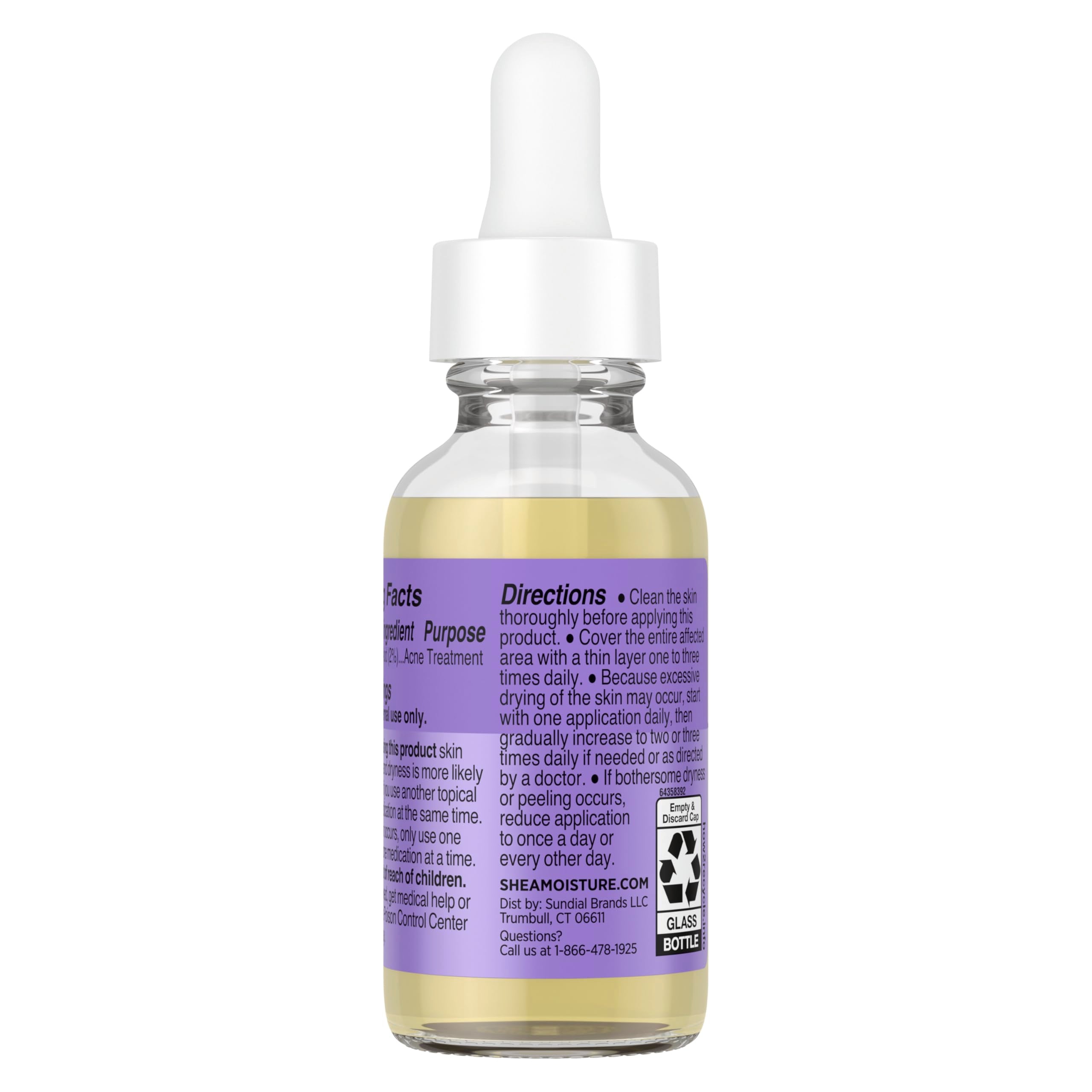 SheaMoisture Melanin Care 4-in-1 Acne Treatment Serum with 2% Salicylic Acid Nourished & Radiant for Calming, Hydrating & Treati