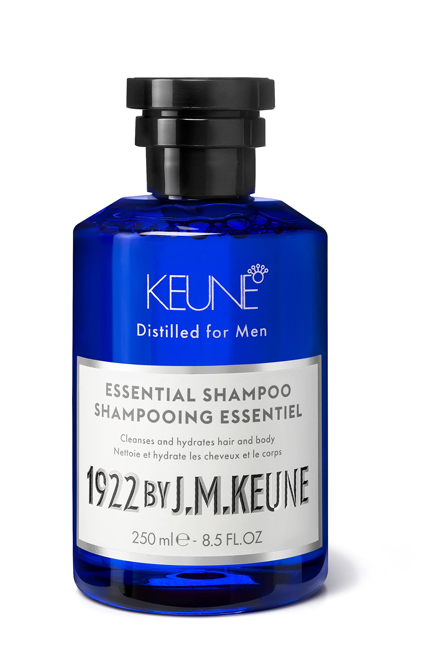 1922 by J.M. Keune Essential Shampoo, Multi-Use Cleanser, Beard Wash & Body Wash for Men, 8.5 Fl Oz