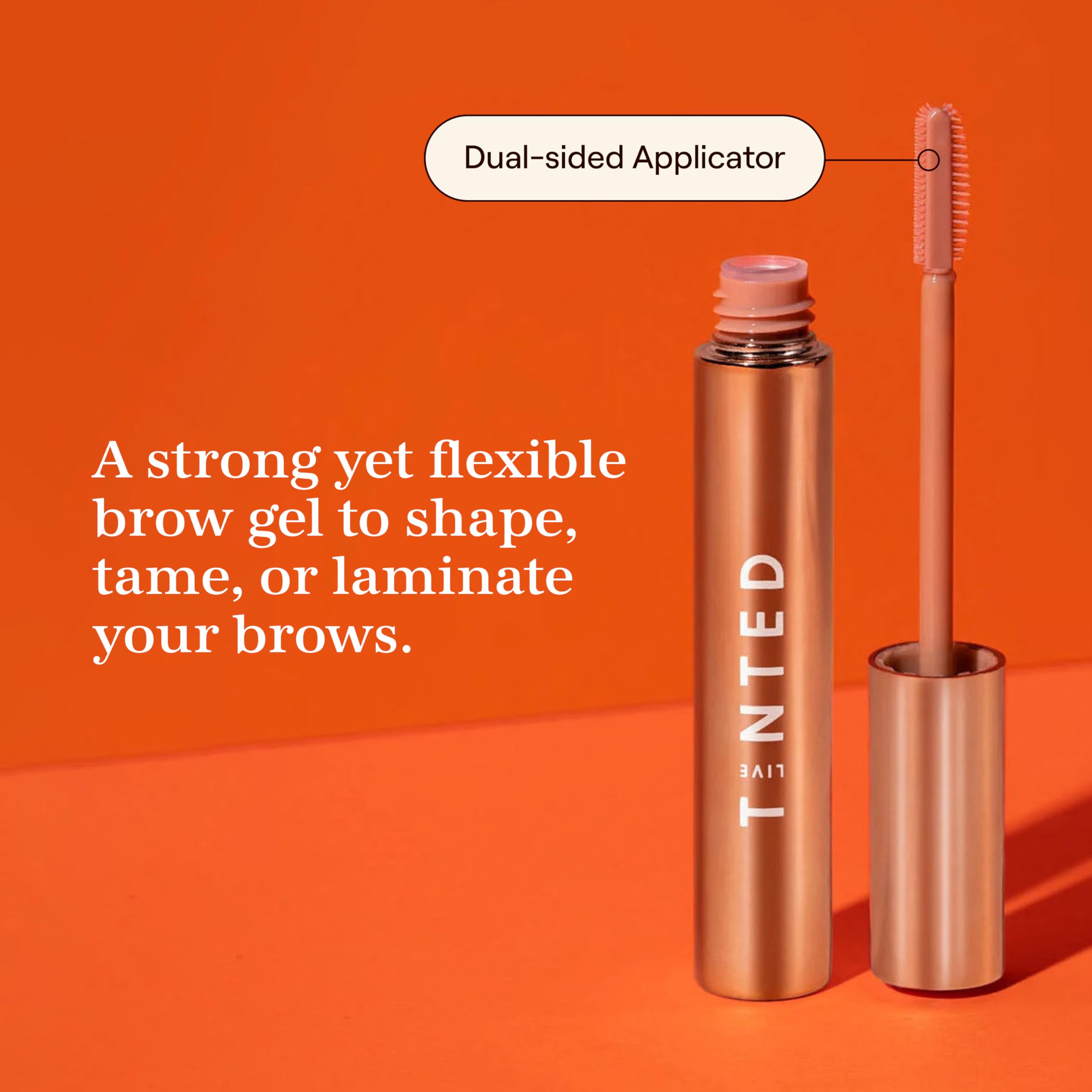 Live Tinted Huebrow Clear Eyebrow Gel - Flexible Hold That Shapes & Laminates with a Dual-Sided Applicator - No Flaking & Easy t