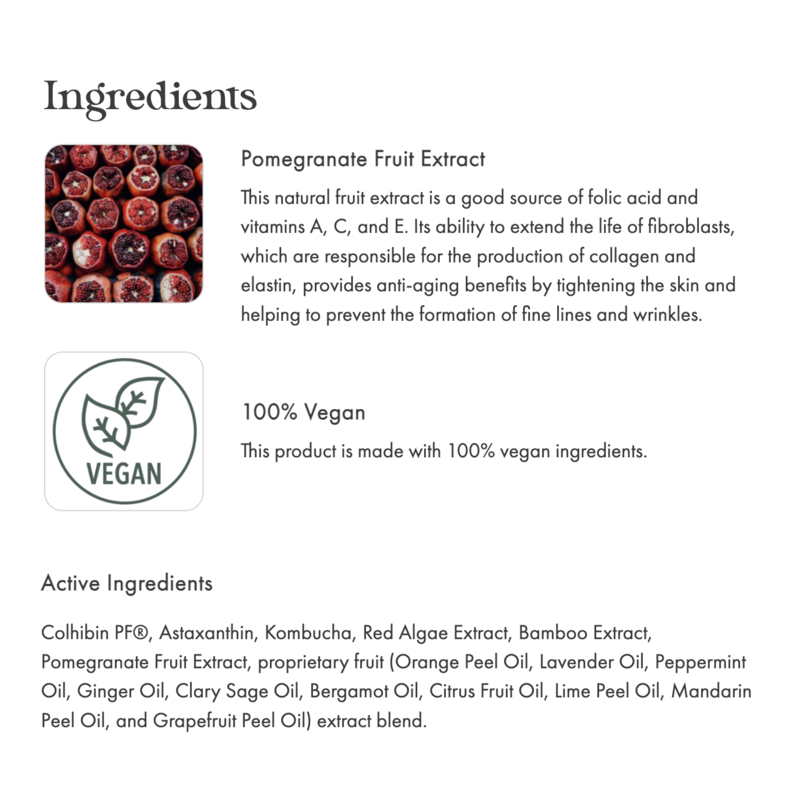 emerginC Scientific Organics Peptide Booster Facial Serum - Face Serum with Kombucha, Red Algae + Antioxidant Astaxanthin to Hyd