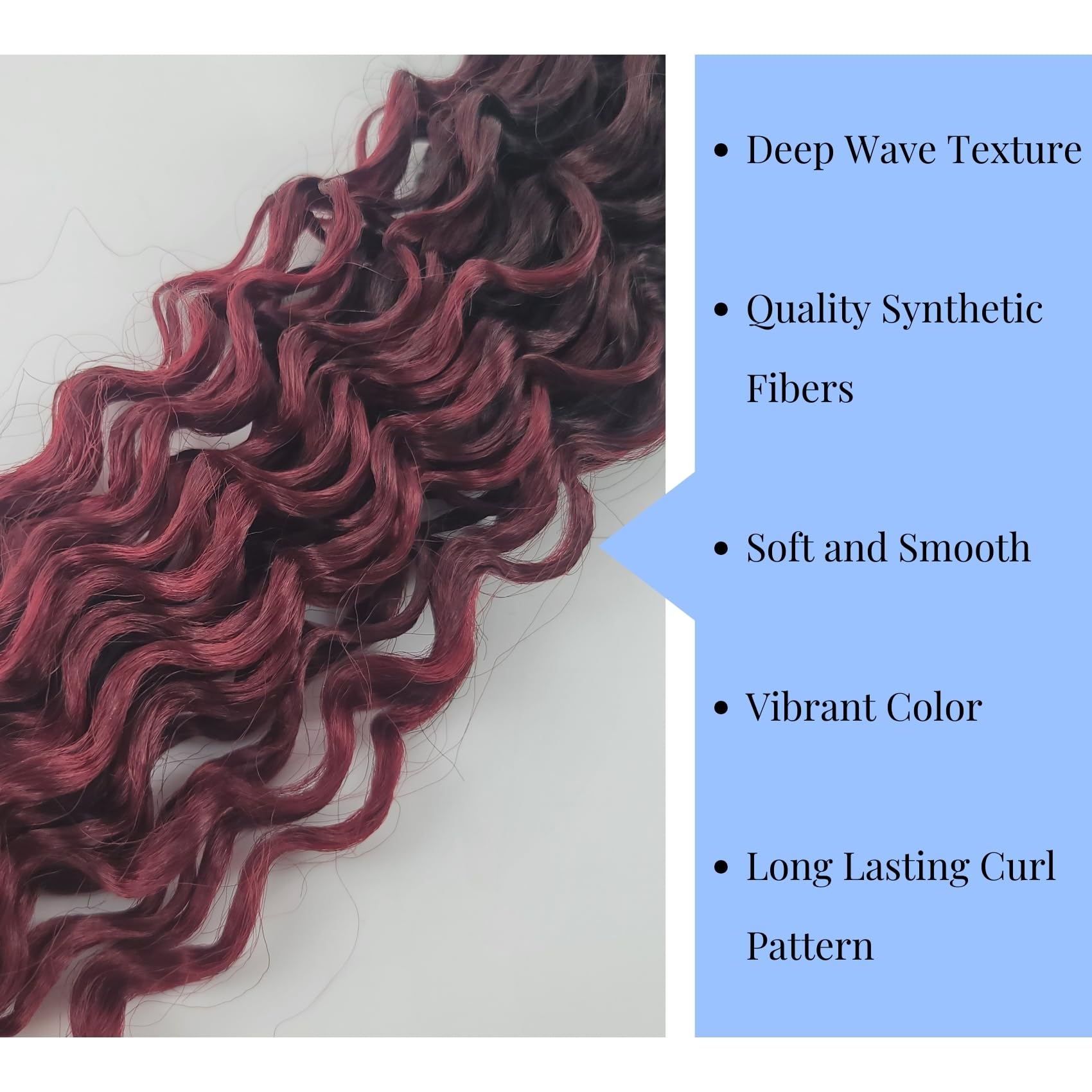 Black Burgundy Braiding Hair Pre Stretched For Boho Braids Synthetic Prestretched Ez Braiding Hair For Knotless Box Braids Bohem