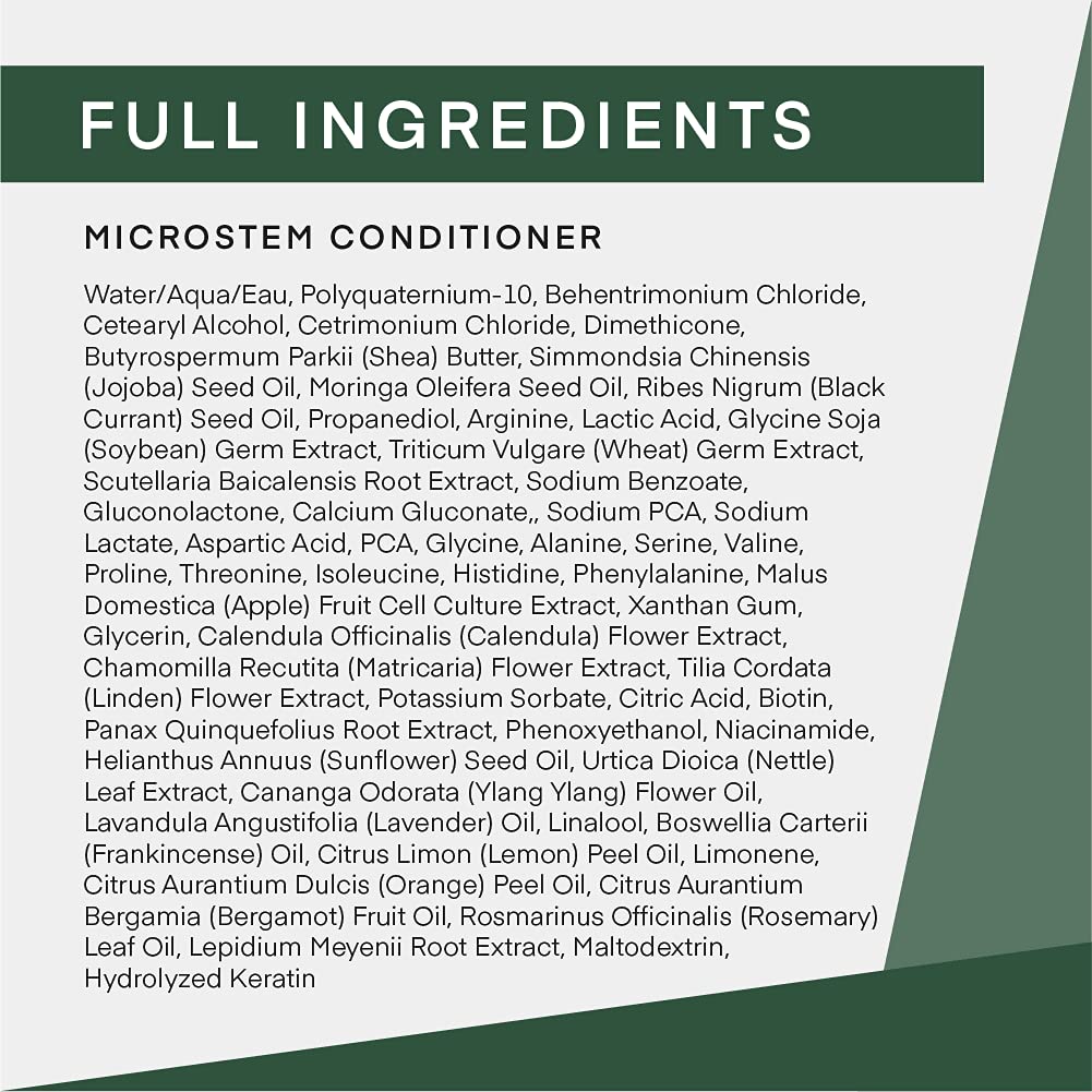 Cel Microstem Natural Hair Thickening Conditioner (8 fl oz) - Stem Cell Extract Anti Thinning Conditioner - Professional Grade B