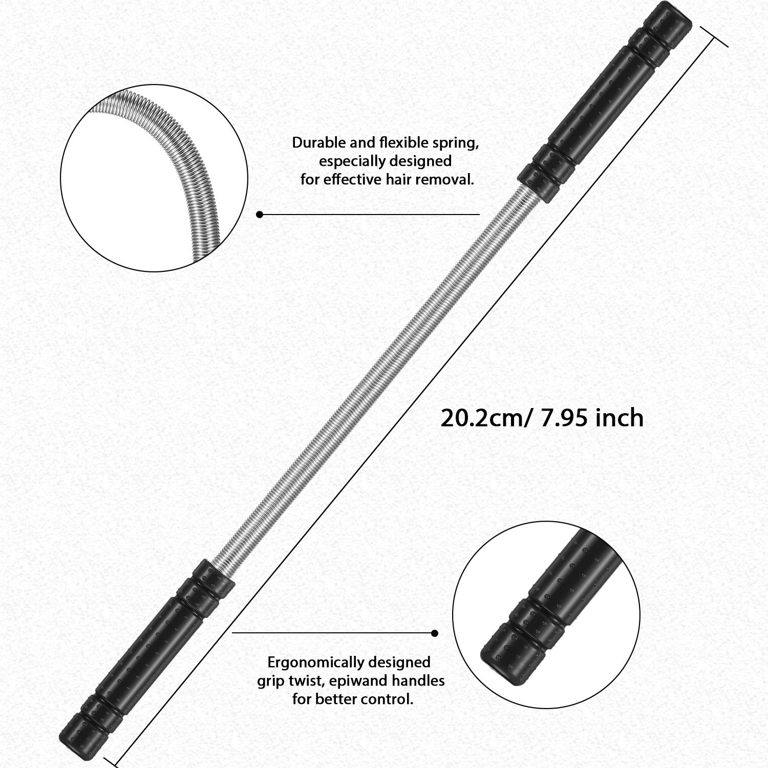 12 Pieces Facial Hair Removal Spring Eyebrow Face Epilator Threading Tool For Women Chin Cheek Mustache Upper Lip (Rose Red, Bla