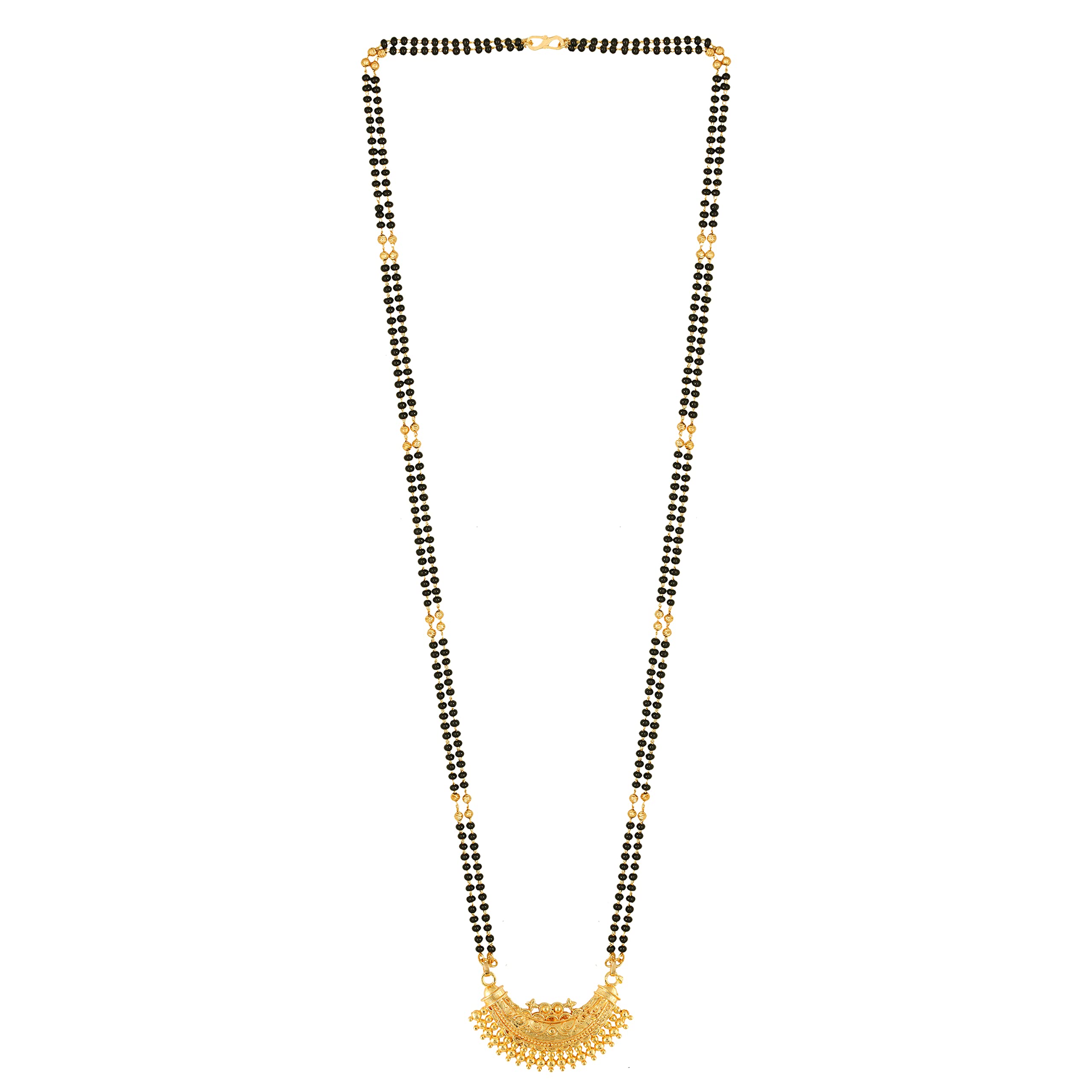 Meenaz Mangalsutra For Women Girls Ladies Wife Temple South Indian Traditional 1 One Gram Gold Stylish Maharashtrian Long Chain 