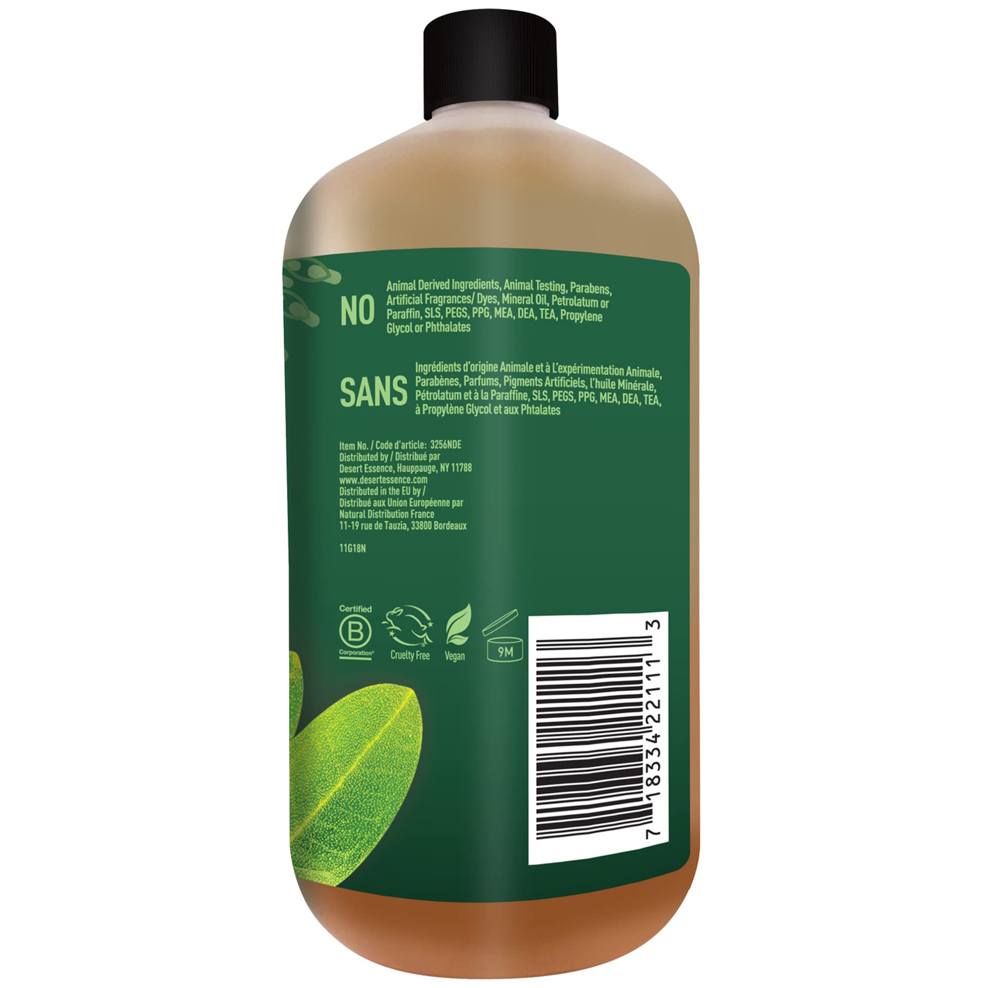 Desert Essence Thoroughly Clean Face Wash - Original - 32 Fl Oz - Pack of 2 -Tea Tree Oil -For Soft Radiant Skin - Gentle Cleans