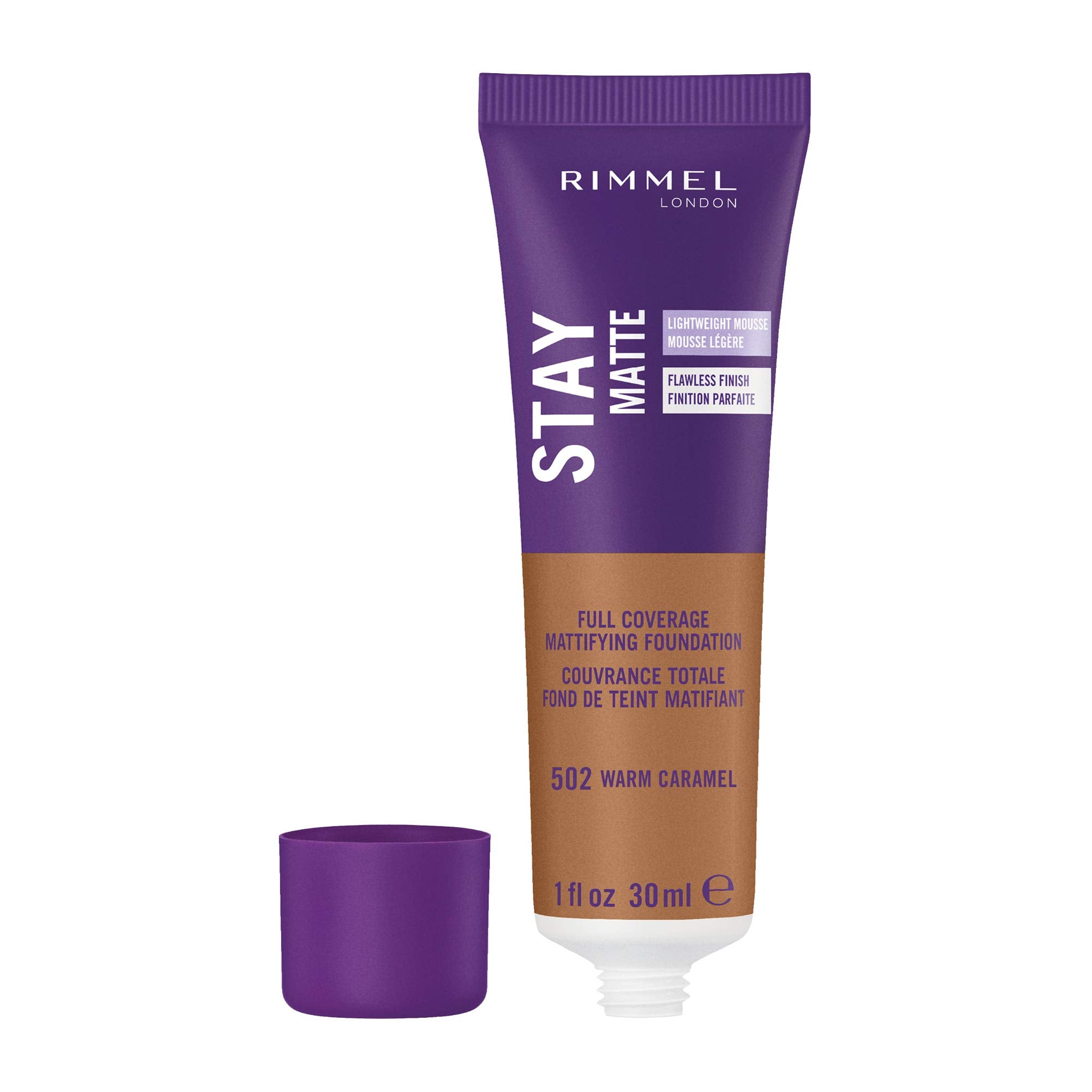 Rimmel Stay Matte Foundation, Warm Caramel, 1 Fluid Ounce