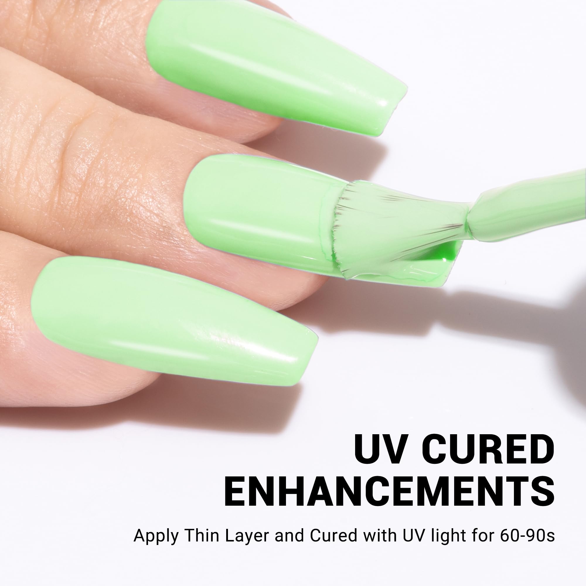 Melodysusie Thick Green Gel Nail Polish,0.5 Fl Oz Light Green Soak Off Uv Led Funny Bunny Gel Polish,Gift For Women Nail Art Man