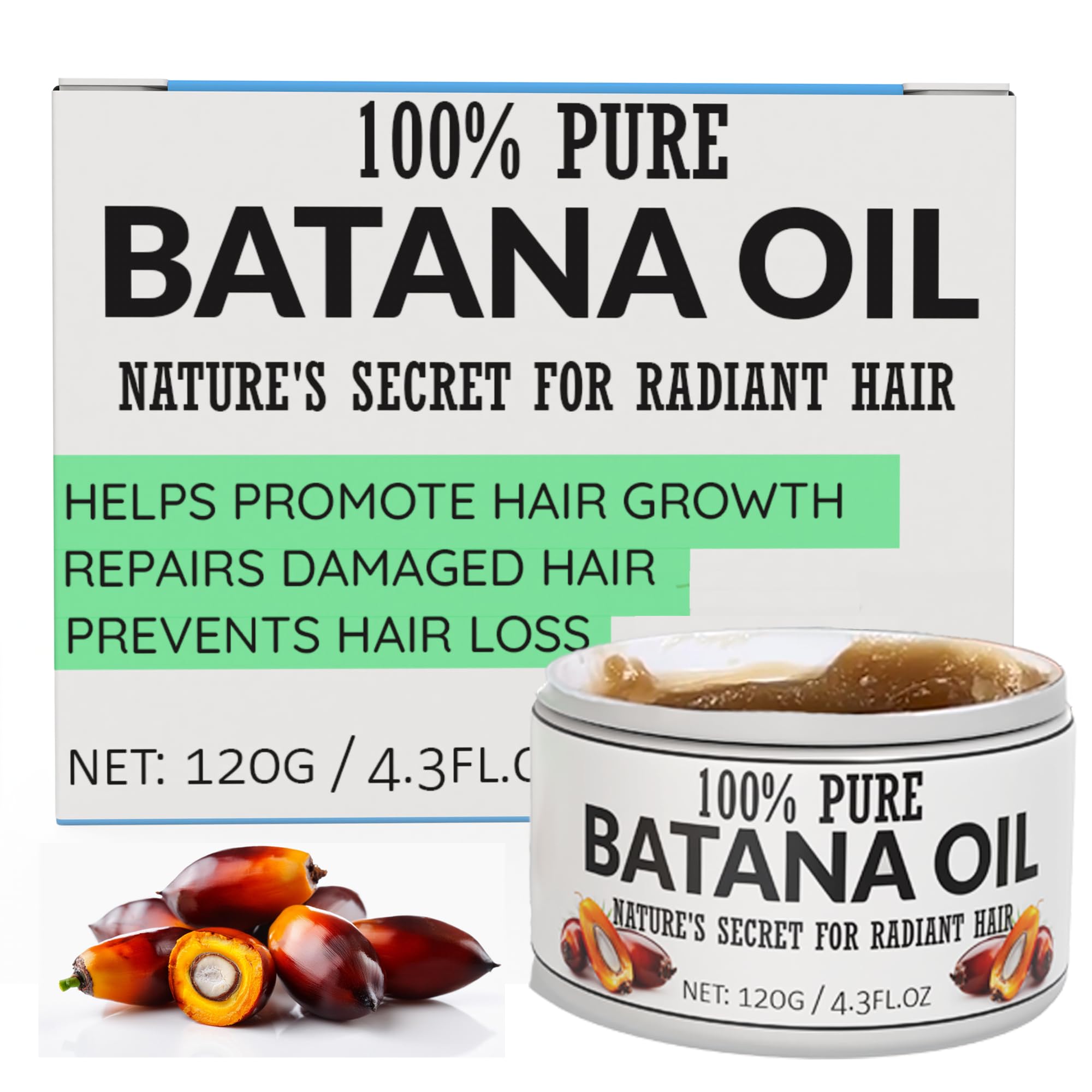 Pure Batana Oil for Hair Growth Support and Scalp Care  100% Raw Unrefined Batana Oil | Ideal for Natural Hair Care