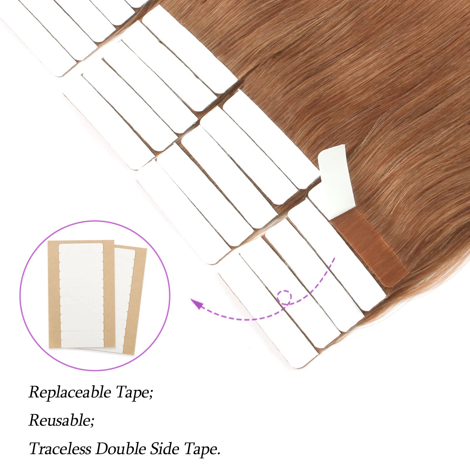 Abh Amazingbeauty Hair Virgin Remy Human Hair Extension Tape In Remy Glue In Skin Weft Tape Hair Extensions Attached Invisible S