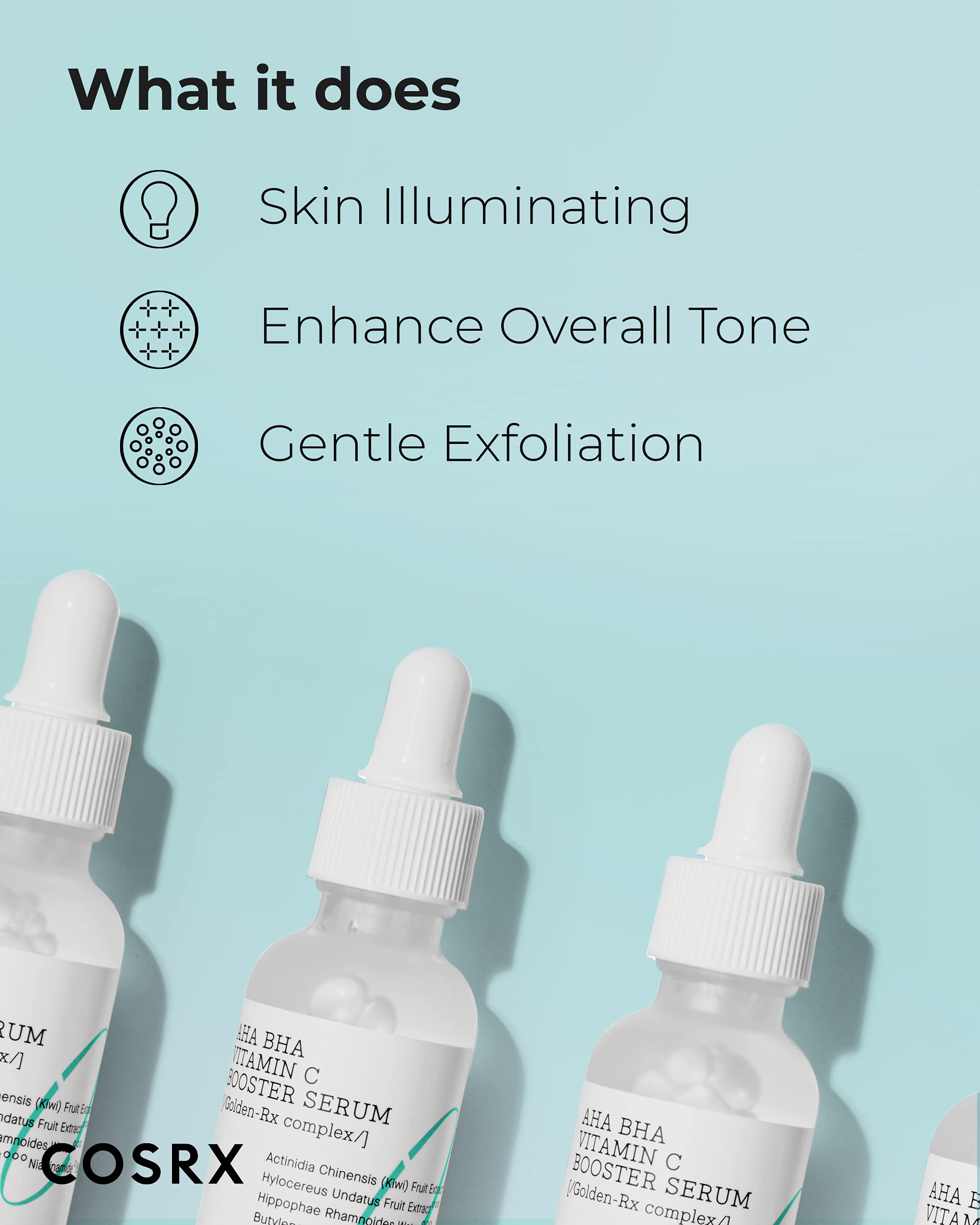 Cosrx Aha Bha Vitamin C Booster Serum 1.01Fl.Oz/30Ml, Anti Aging, Plumping, Hydrating Serum With Niacinamide, Not Tested On Anim