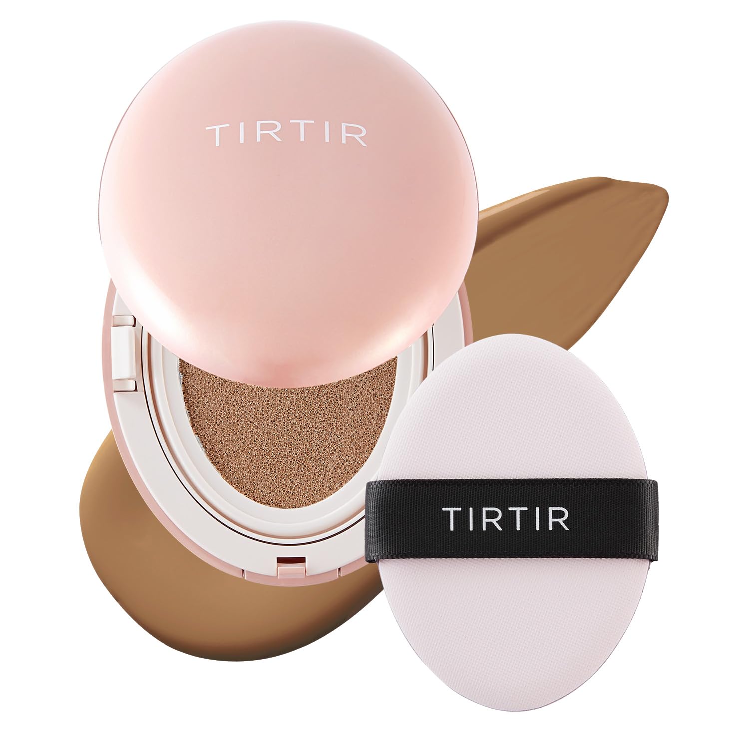 Tirtir Mask Fit All Cover Pink Cushion Foundation | High Coverage, Velvety Matte Finish, Lightweight, Flawless, Corrects Redness