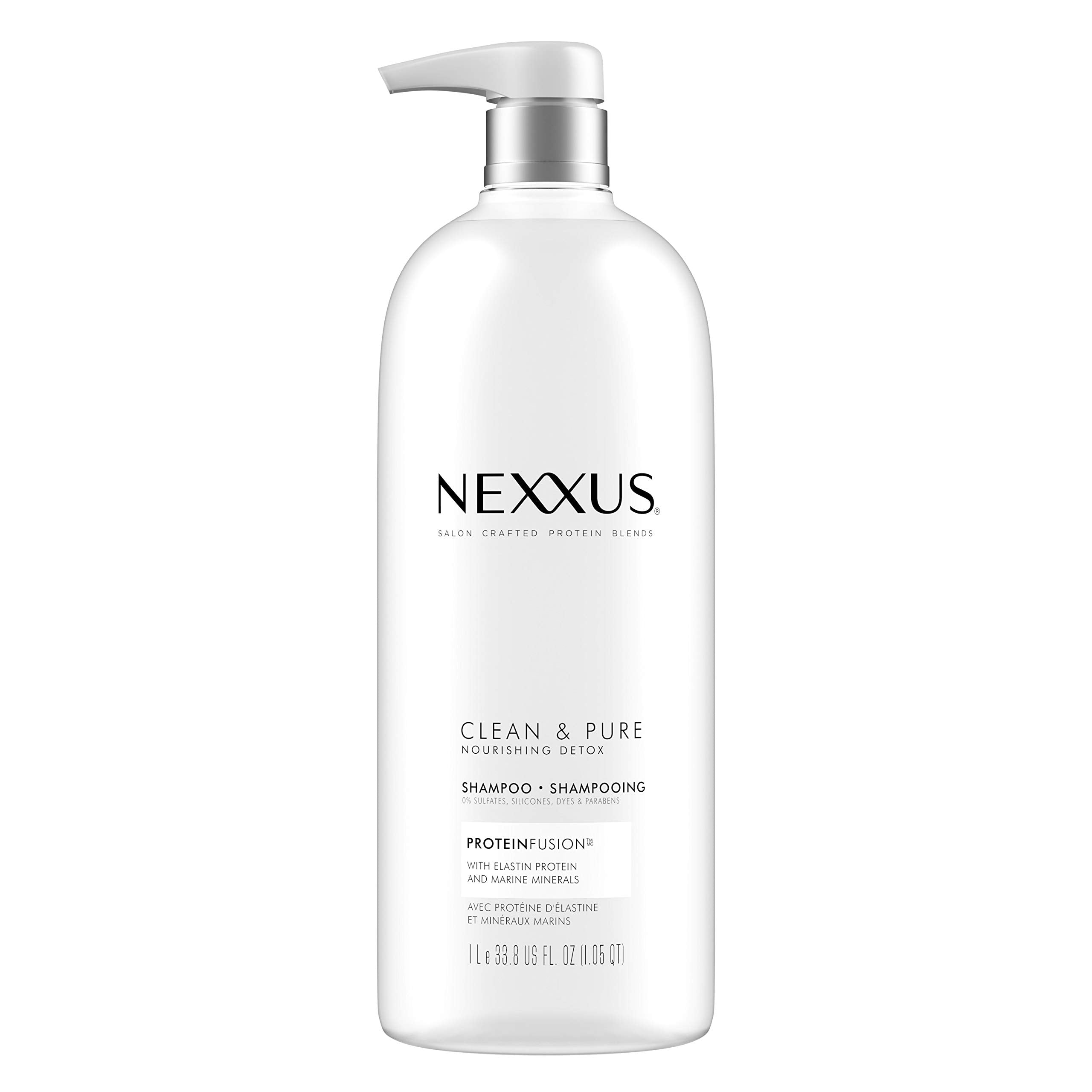 Nexxus Clean and Pure Clarifying Shampoo, With ProteinFusion, Nourished Hair Care Silicone, Dye And Paraben Free 33.8 oz