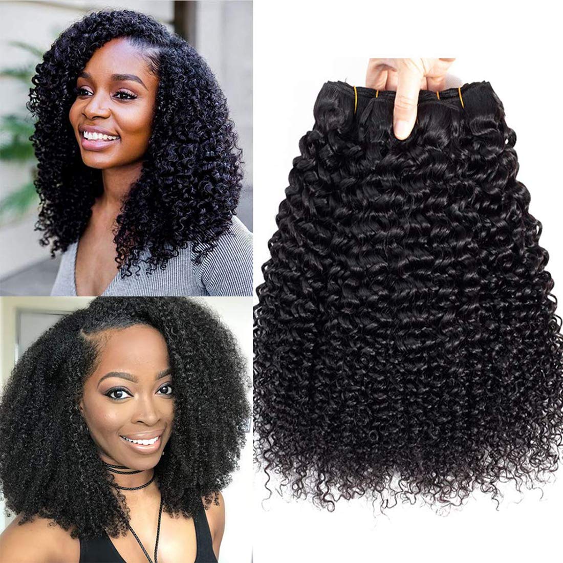 Luxnovolex Brazilian Curly Bundles Human Hair Virgin Hair Kinky Curly 100% Unprocessed Remy Virgin Cheap Human Hair Weave Extens