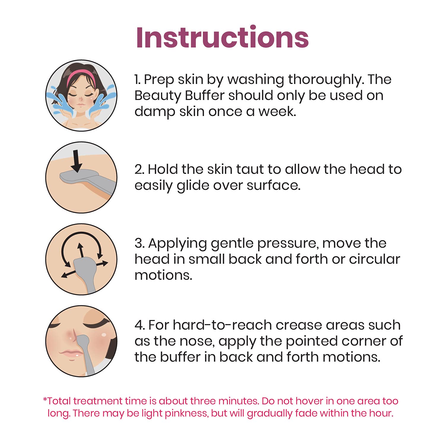 Lindo Beauty Buffer - Microdermabrasion Tool, Diamond Infused, Embedded Silicone Lip Scrubber, For Smooth Skin, Radiant Complexi