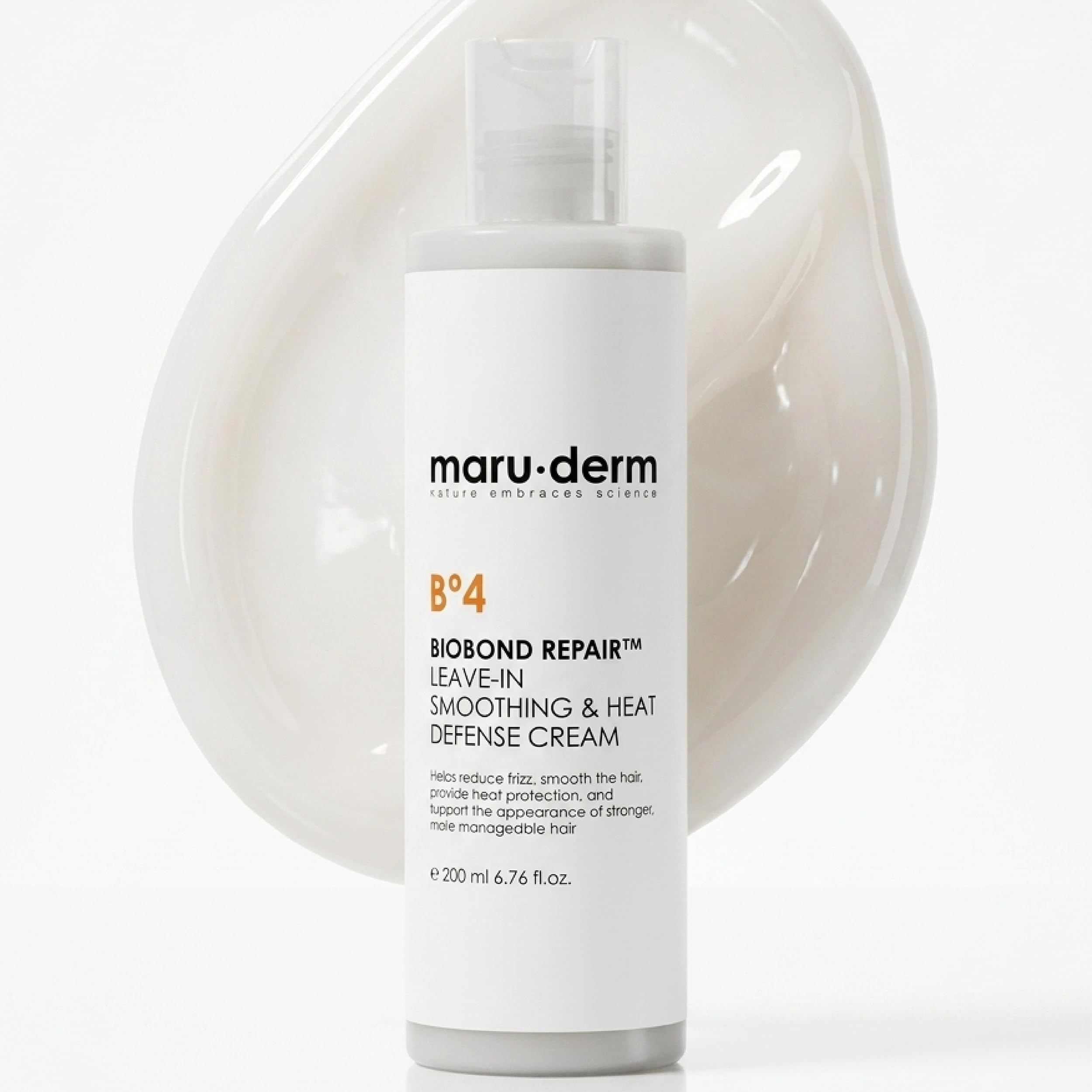 Maruderm BioBond Repair LeaveIn Smoothing & Heat Defense Cream 200 ML  Bond Repair LeaveIn Hair Cream for Damaged, Dry and Fr