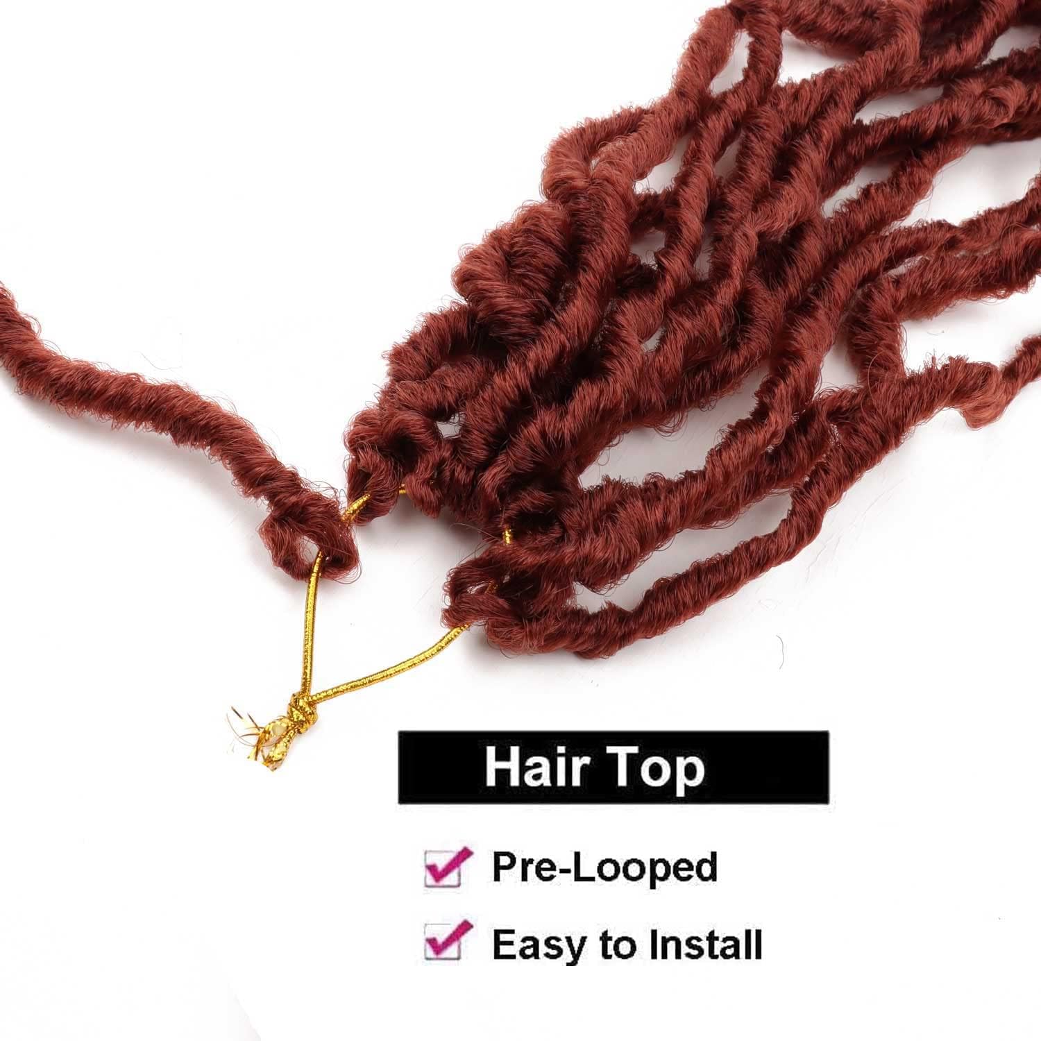 30 Inch Soft Locs Crochet Hair 6 Packs Faux Locs Crochet Hair for Black Women for Butterfly Locs Hair (30 Inch (Pack of 6), 350#
