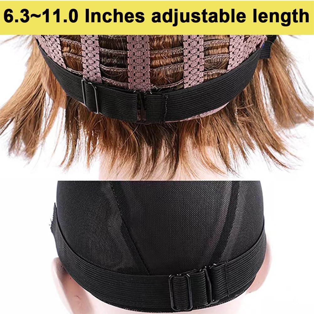 GELXGRIT Adjustable Elastic Wig Band - Nonslip Black Polyester Strap, 3 Count
