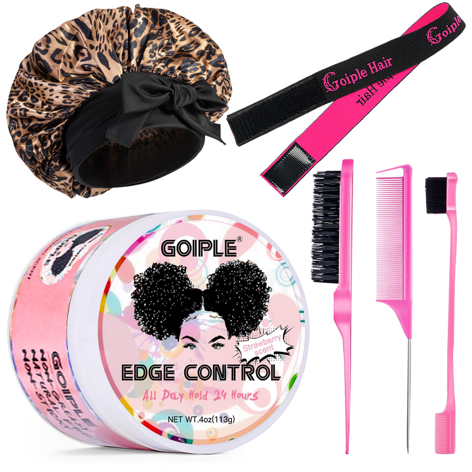 Edge Control Wax for Women Strong Hold Non-greasy Edge Control Smoother Edge Tamer, Edge Wax Styling Tamer Edge Control for Blac