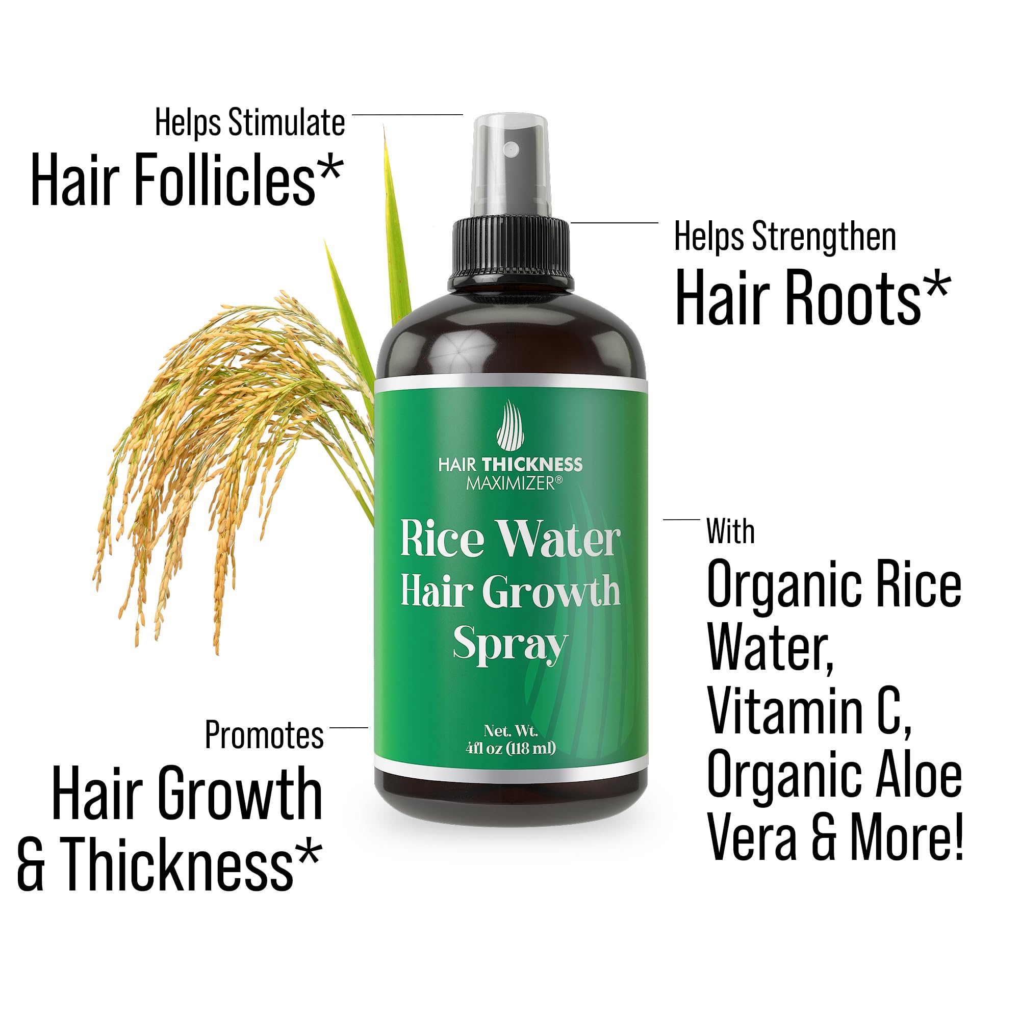 Hair Thickness Maximizer Rice Water For Hair Growth Spray - Rice Water Spray For Hair Growth And Thickening - Fermented Rice Wat