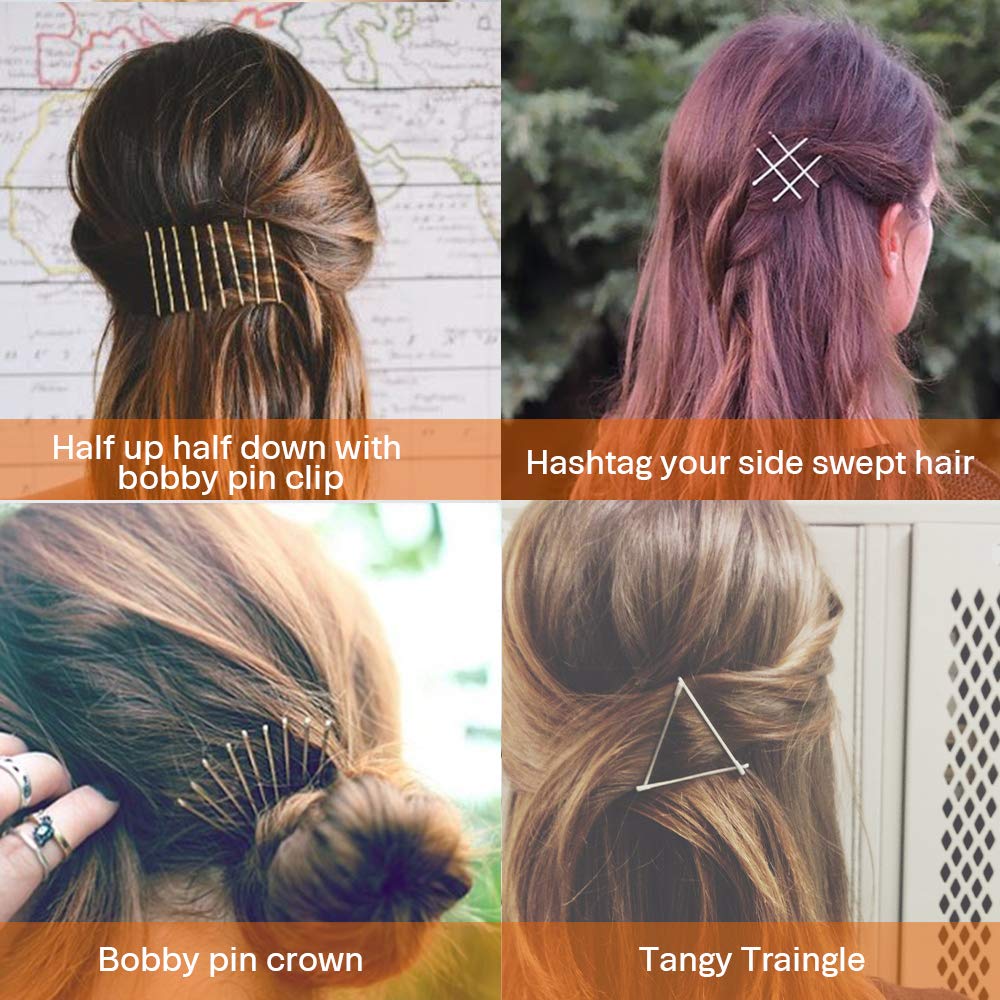 Morgles Blonde Bobby Pins, 120Pcs 2Inch Bobby Pins Blonde Hair Gold Hair Pins With Box, Blonde