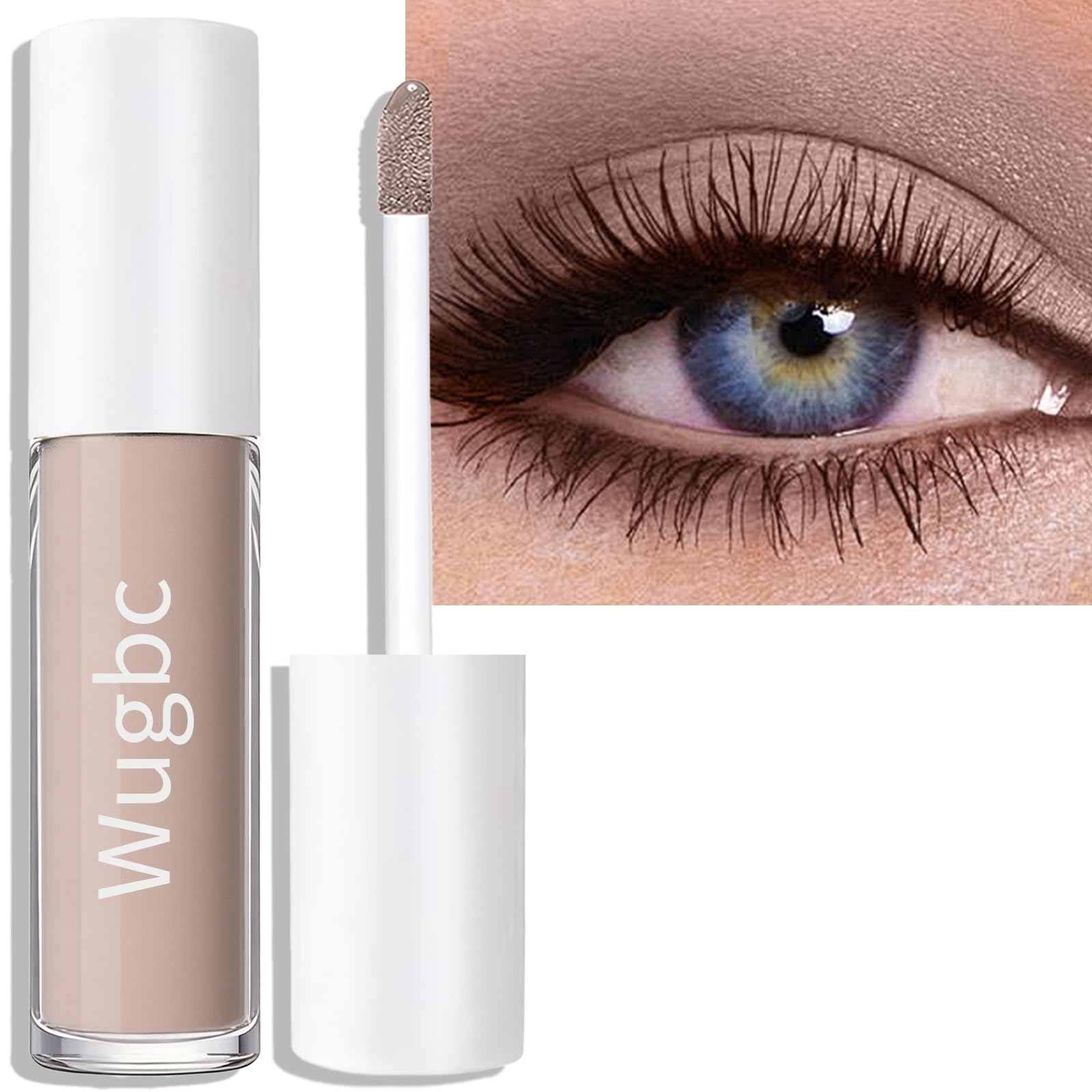 Wugbc Cool Taupe Matte Liquid Eyeshadow, Smooth Blendable Highpigmented CreamtoPowder Eye Shadow for Older Women, CreaseResi