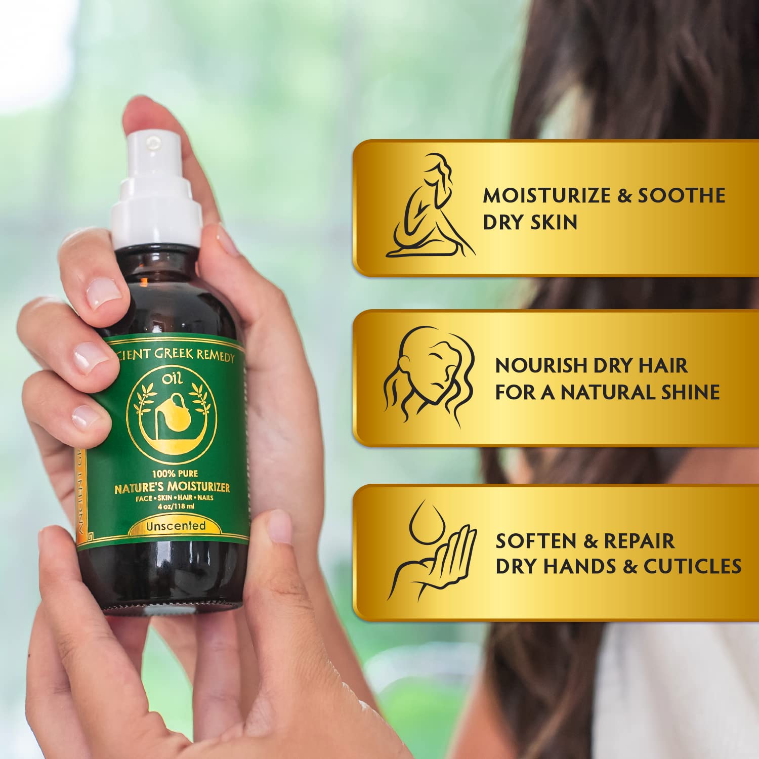 Unscented Organic Face And Body Oil Made Of Olive, Almond, Jojoba, Grapeseed, Sunflower, And Vitamin E Oil For Sensitive Dry Ski