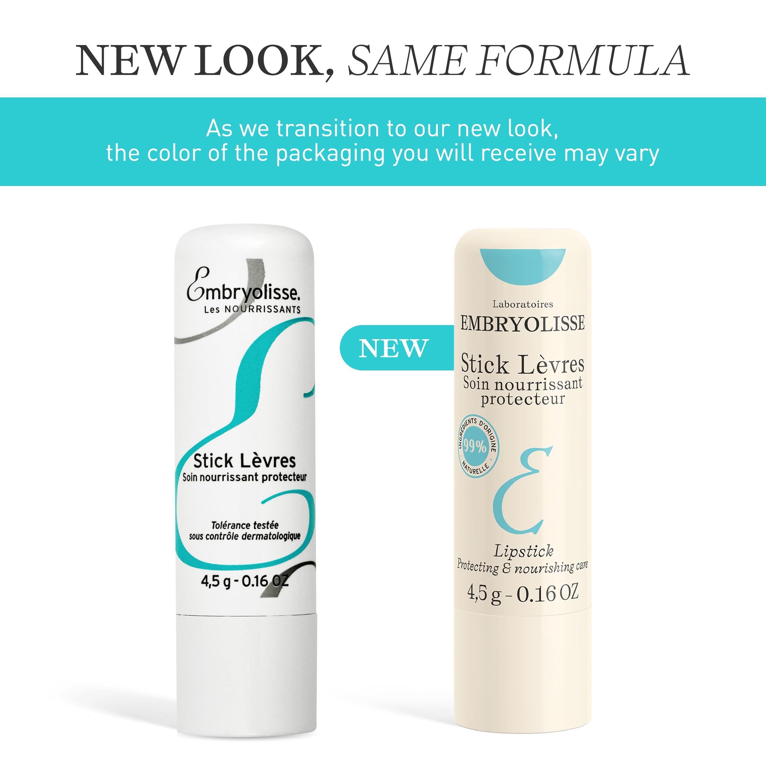 Embryolisse Protective Repair Lip Balm. Shea Butter Care for Hydration and Protection of Chapped and Dry Lips, 0.16 oz.