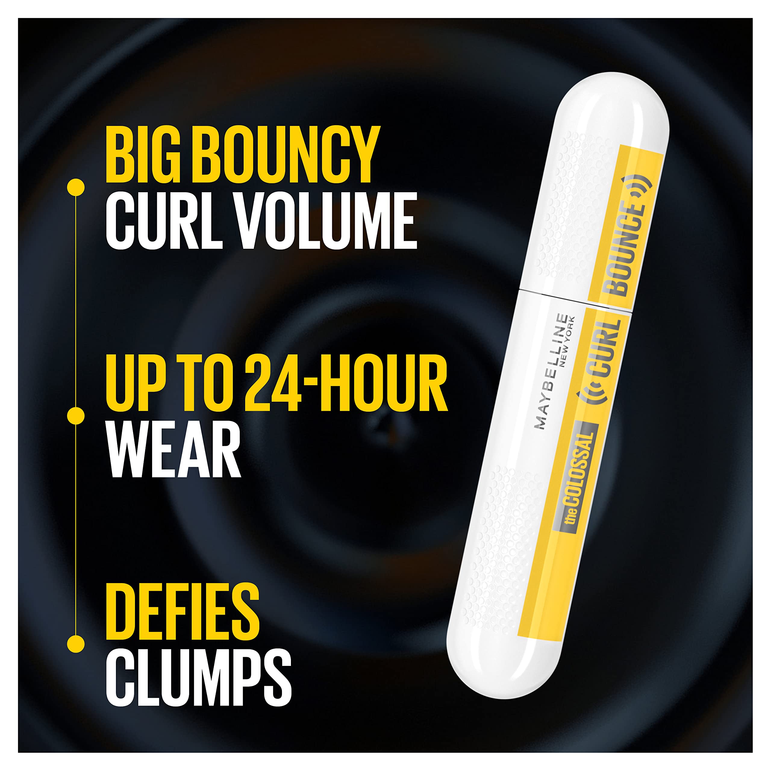Maybelline Volum' Express Colossal Curl Bounce Waterproof Curling Mascara, Brownish Black, 1 Count
