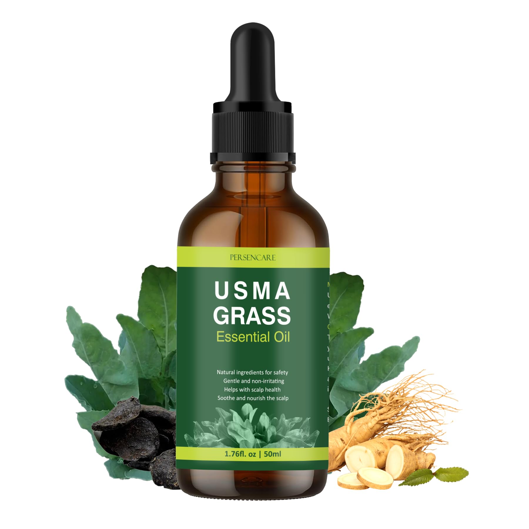 VAEYAE Natural Usma Juice Essential Oil, Usman Grass Polygonum Multiflorum for Hair Growth, Man and Woman Gray Hair Reverse Thic