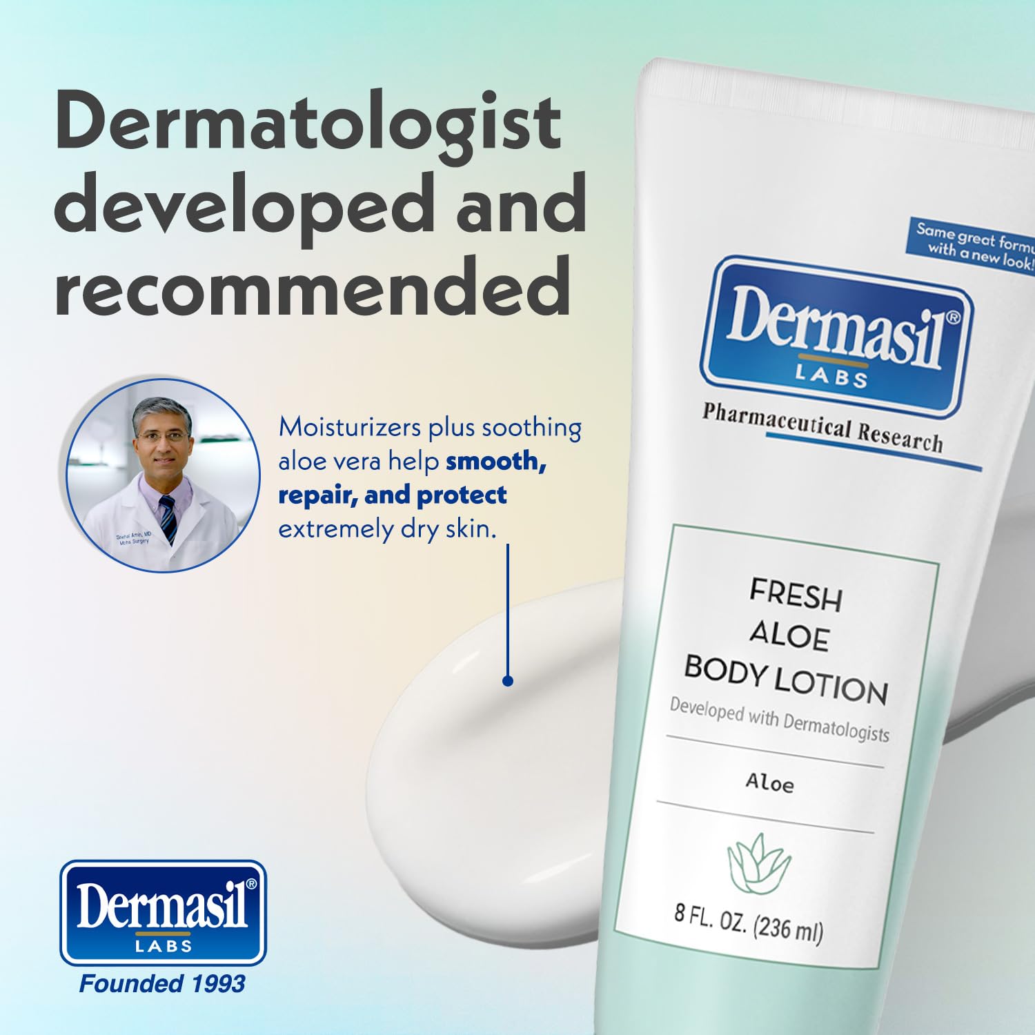 Dermasil Body Lotion, Fresh Aloe, 3-Pack - Non-Greasy, Fast-Absorbing, Fresh Scent, 8 Oz Ea