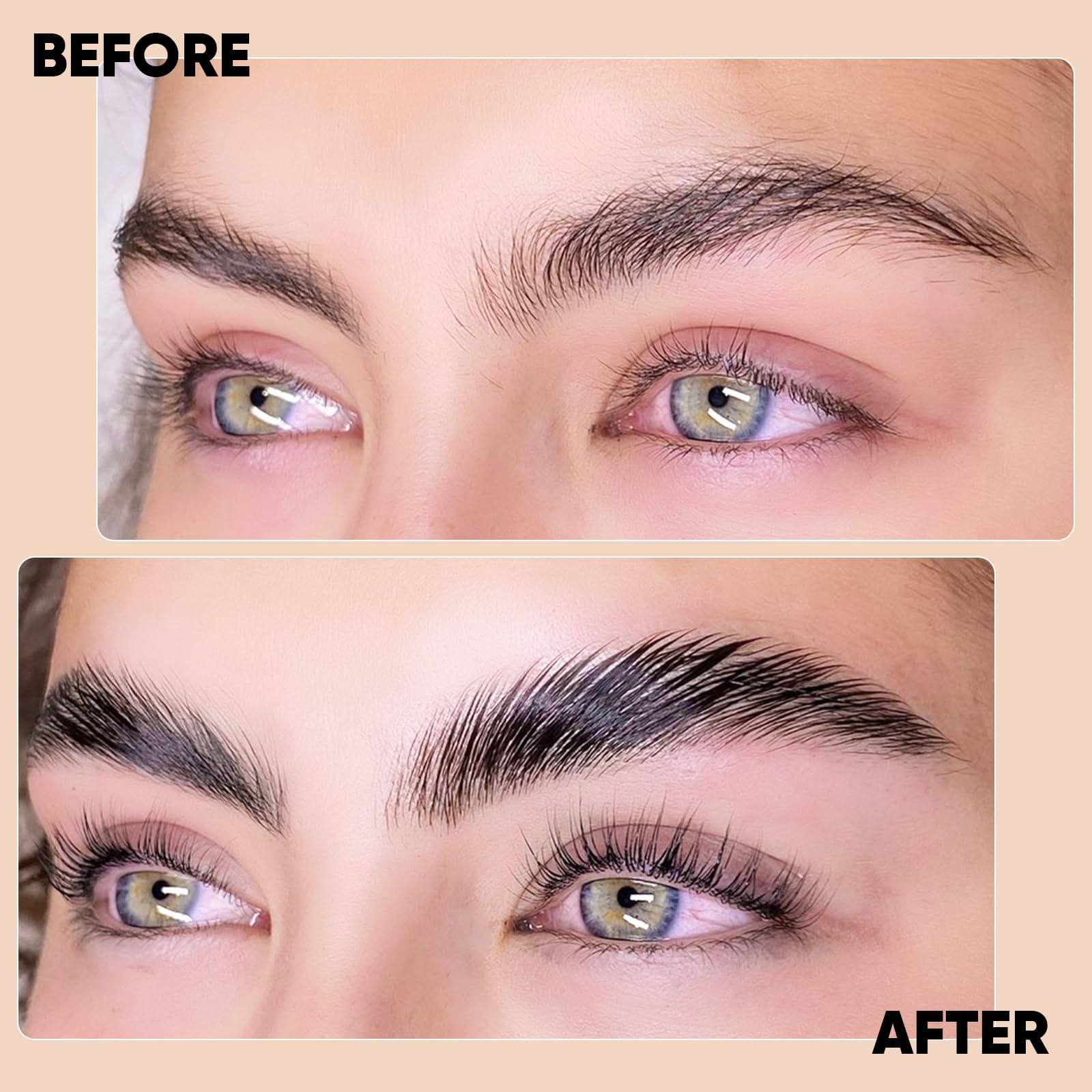 Libeauty Eyelash Lift and Color Kit Brow Lamination Kit with Black Color Quick Lifting Perming & Voluminous Coloring with Comple