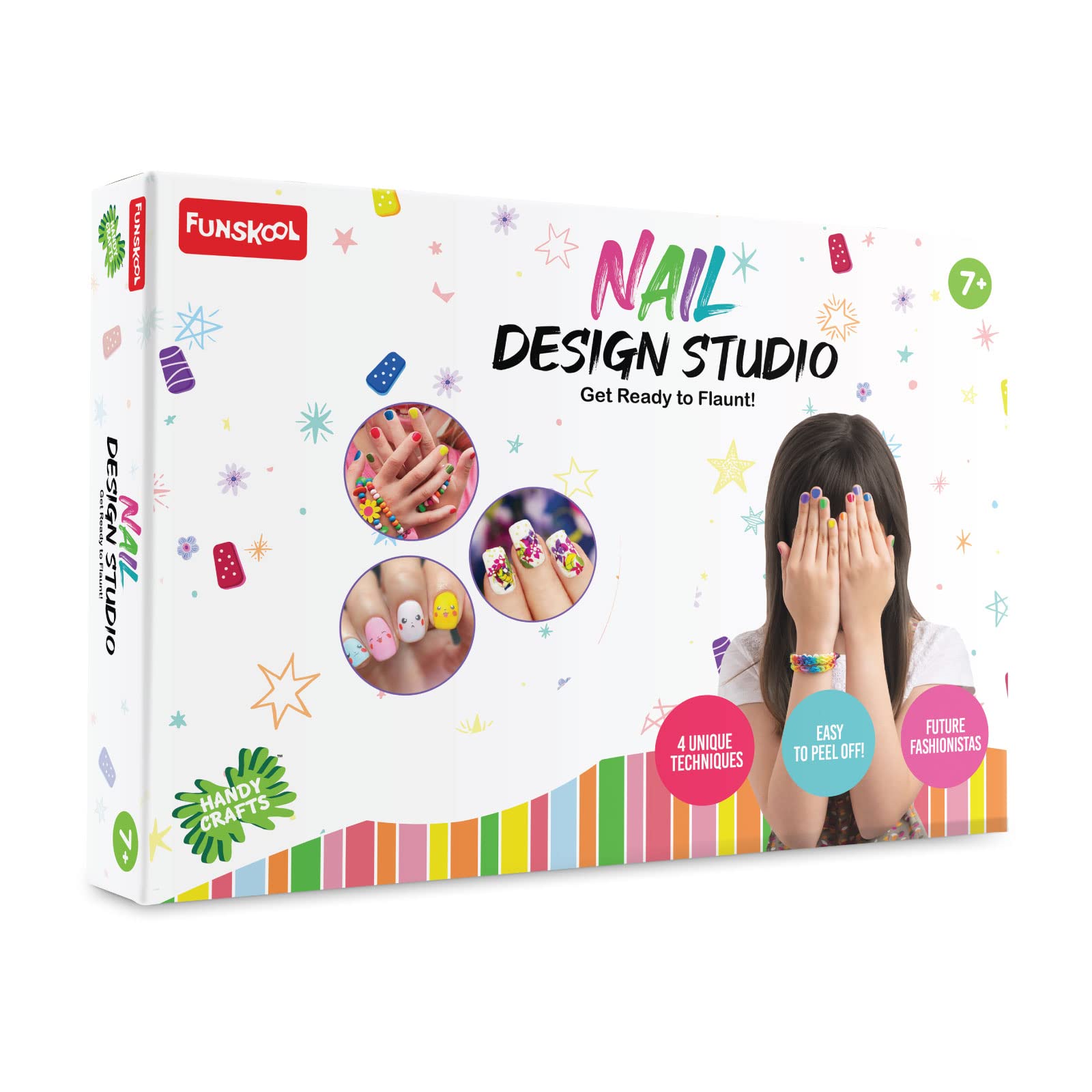Handycrafts Funskool Nail Design Studio, Diy Kit, Art And Craft Set For Kids, Learning, Engaging Fun Activity For Childrens For 