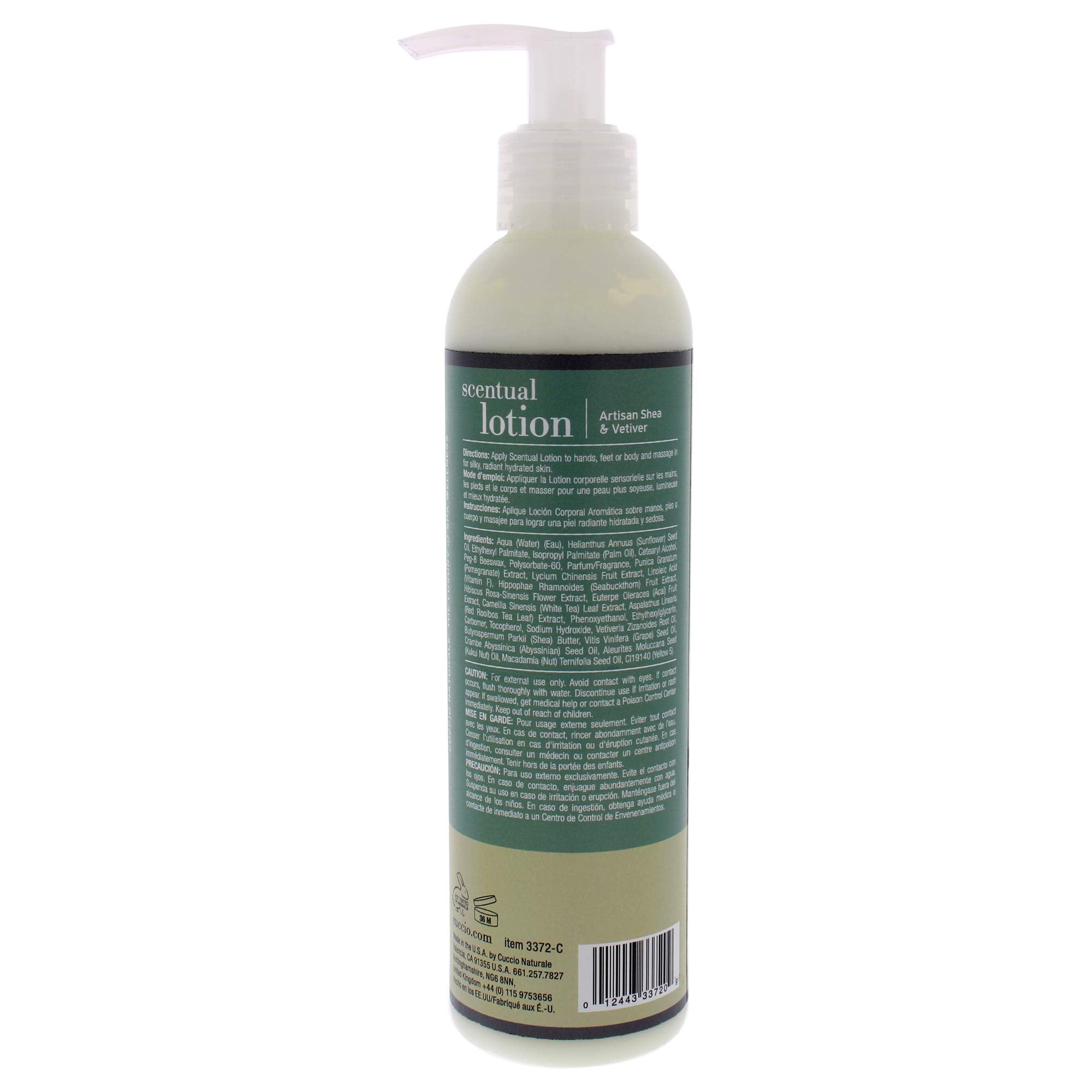 Cuccio Scentual Lotion - Artisan Shea & Vetivar, 8 Oz