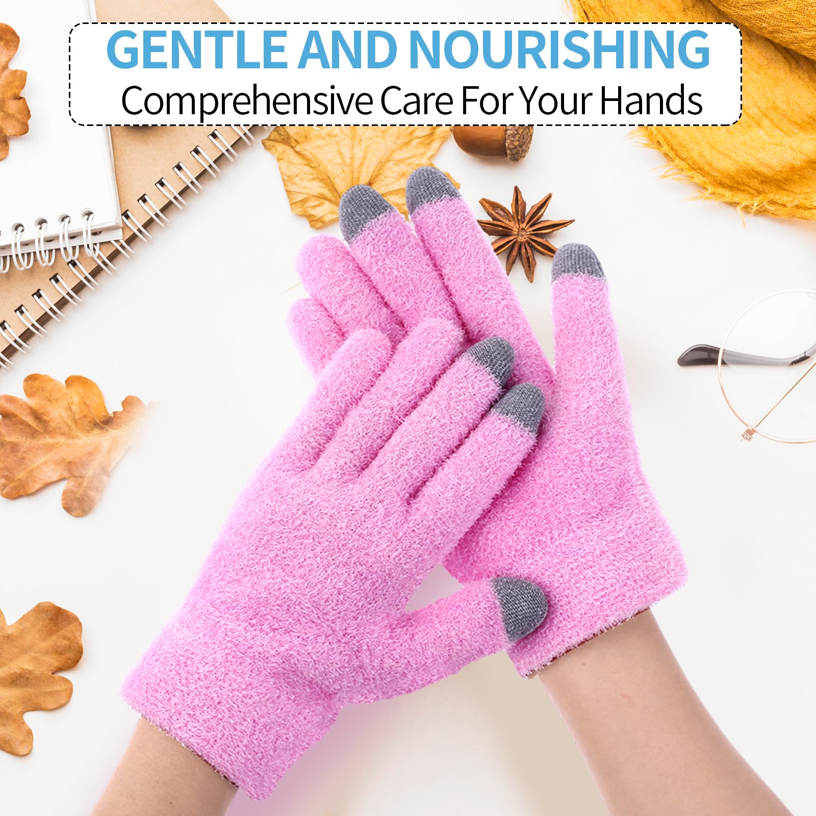 Moisturizing Gloves For Dry Hands Cotton Gloves For Eczema With Good Lining Touchscreen Fingertips Overnight Spa Gloves For Wome