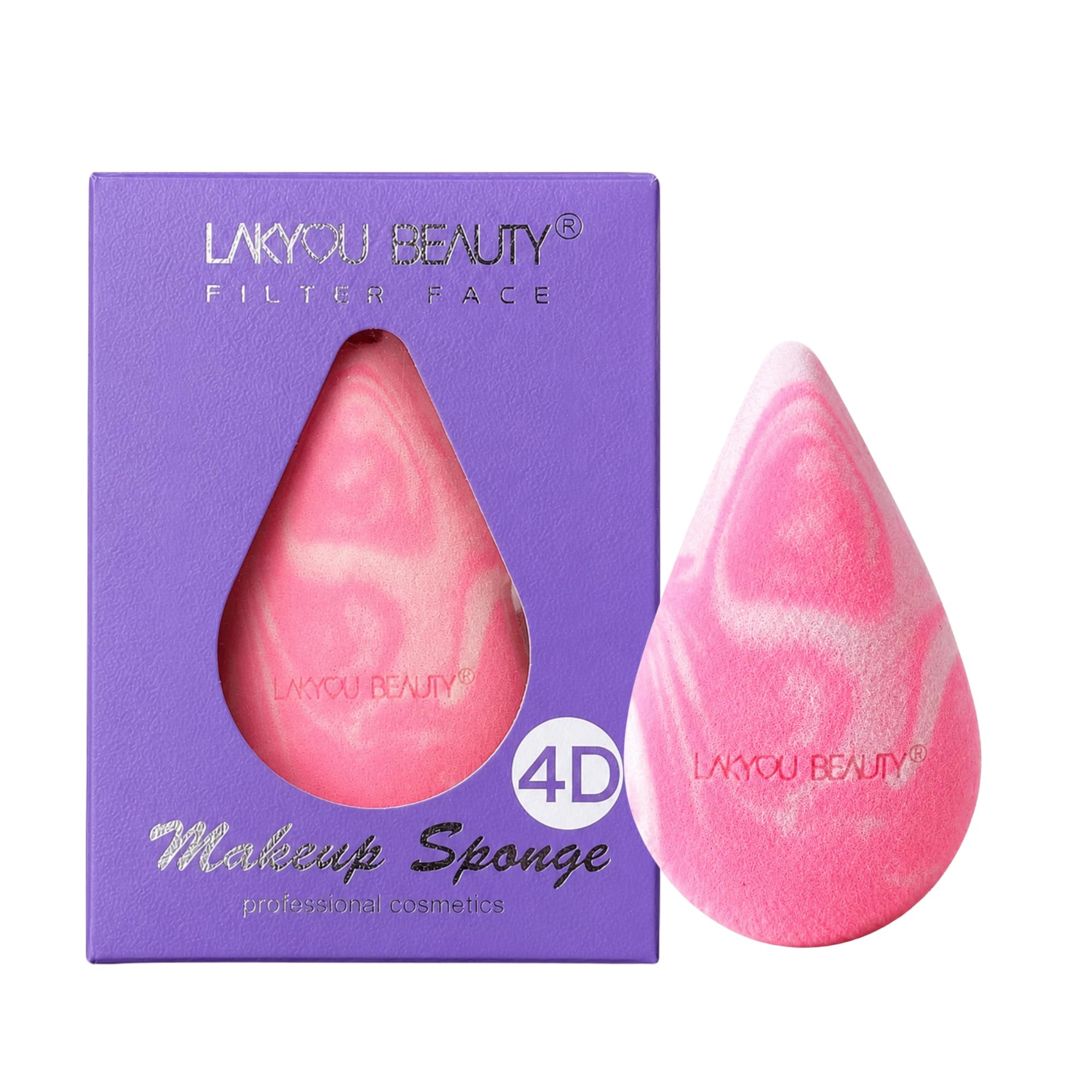Lakyou Beauty 4D Makeup Sponge For Foundation, Concealer & Powder | Soft LatexFree Beauty Blender | Wet & Dry Cosmetic Blending