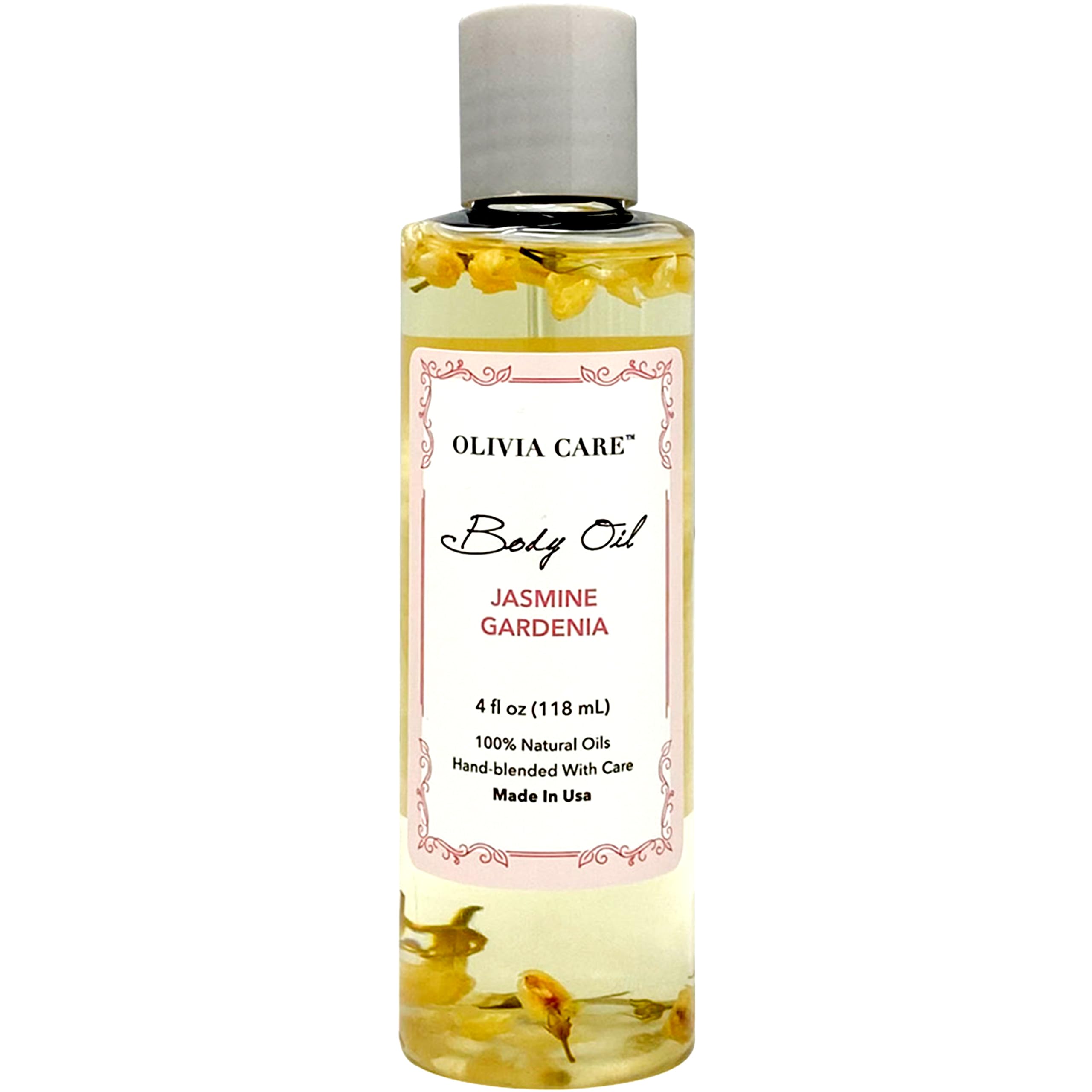 Olivia Care Jasmine Gardenia Body Oil Vegan & Natural Oil For Women | Hydrating & Moisturizing After Bath Oil - With Vitamin E,