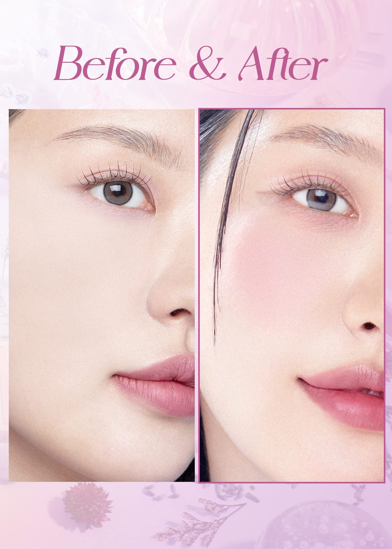I'M Meme Palette - Afternoon Tea Blusher | Blossom Tea Blended, Cool Tone Blush For Cheek, Soft Pink, Peach, Lavender, 3 Shades