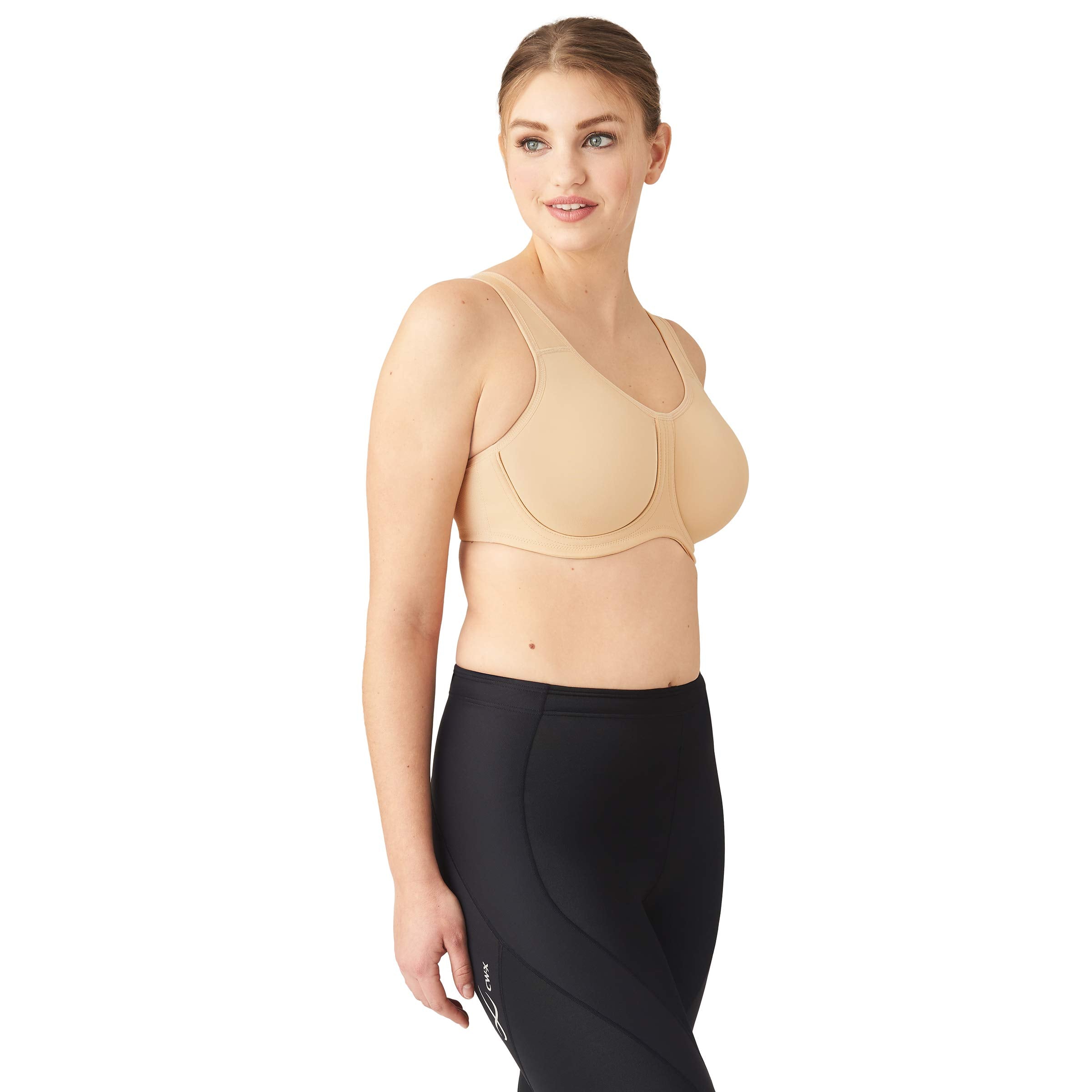 Wacoal womens Full Figure Underwire sports bras, Sand, 34DD US
