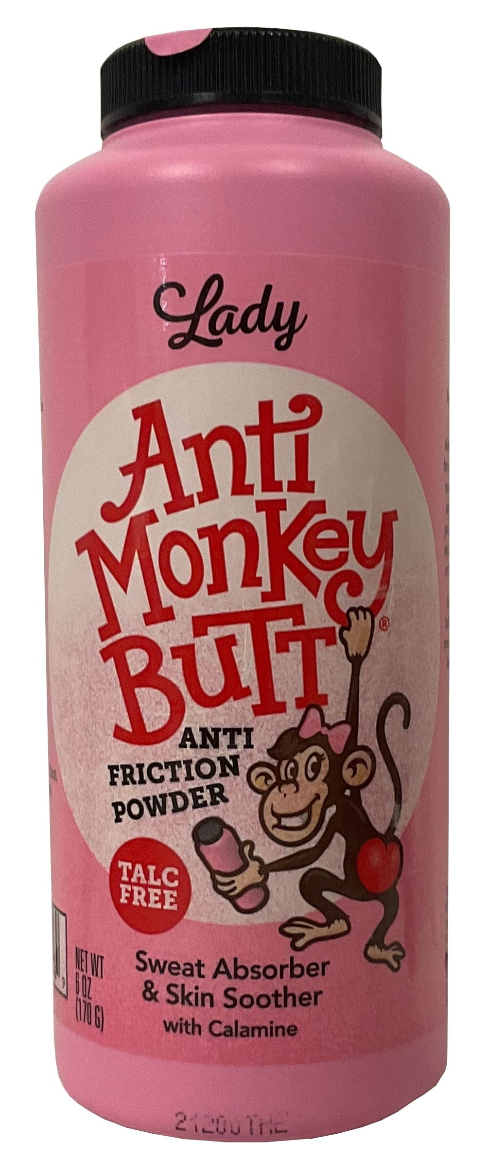 Anti Monkey Butt Body Powder for Women, 18 Ounce, Cornstarch & Calamine, Talc-Free, Soothing Skin Care