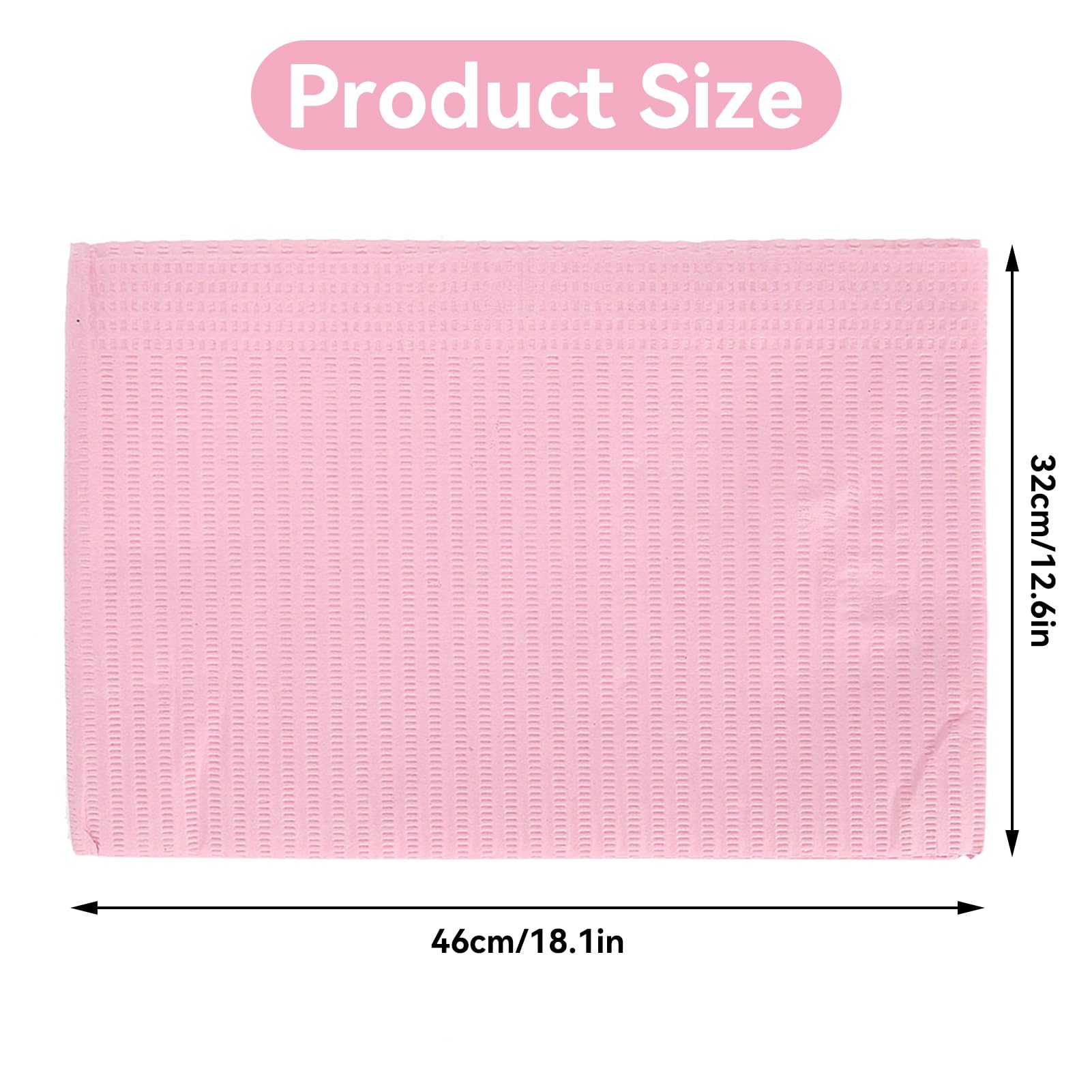 125Pcs Nail Art Table Mat, Pink Disposable Waterproof Nail Paper Towels Dental Bibs Tattoo Supplies For Manicure, Nail Salon, Be