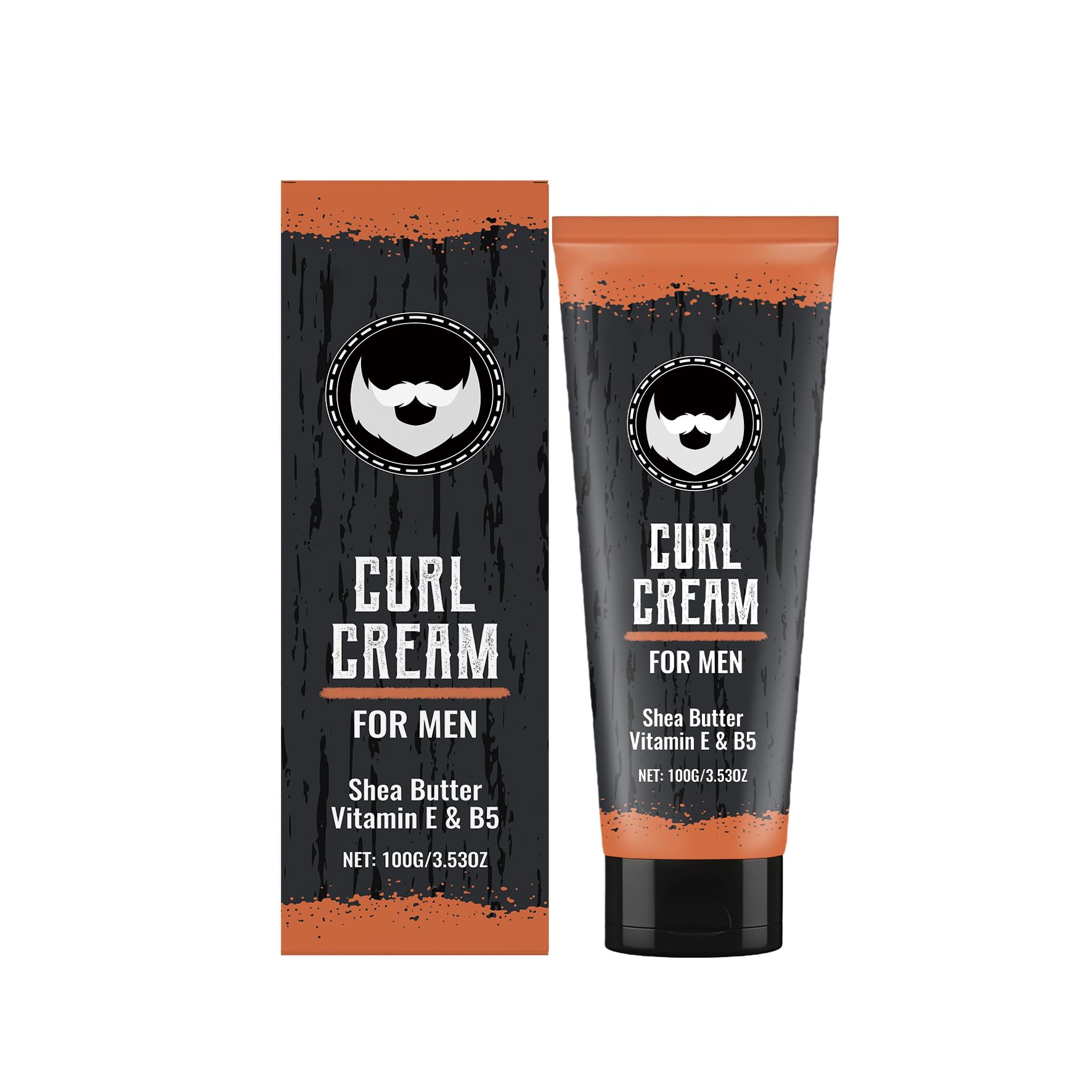 Curl Cream for Men, Hair Styling Cream For Wavy and Curly Hair, Add Smoothness, Lightweight, NonGreasy Styling Cream, 3.53oz