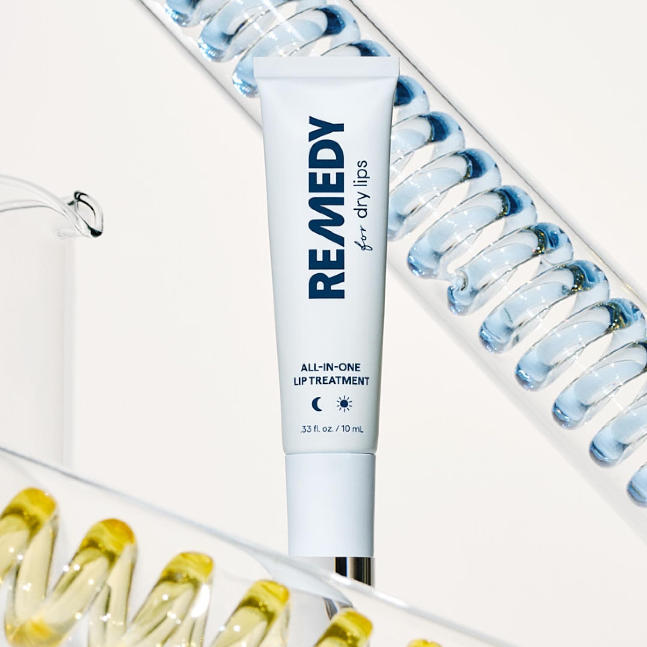 Remedy for Dry Lips - Hydrating and Healing Lip Balm Ointment with Ceramides, Peptides, and Dimethicone - Repairs Dry, Cracked L