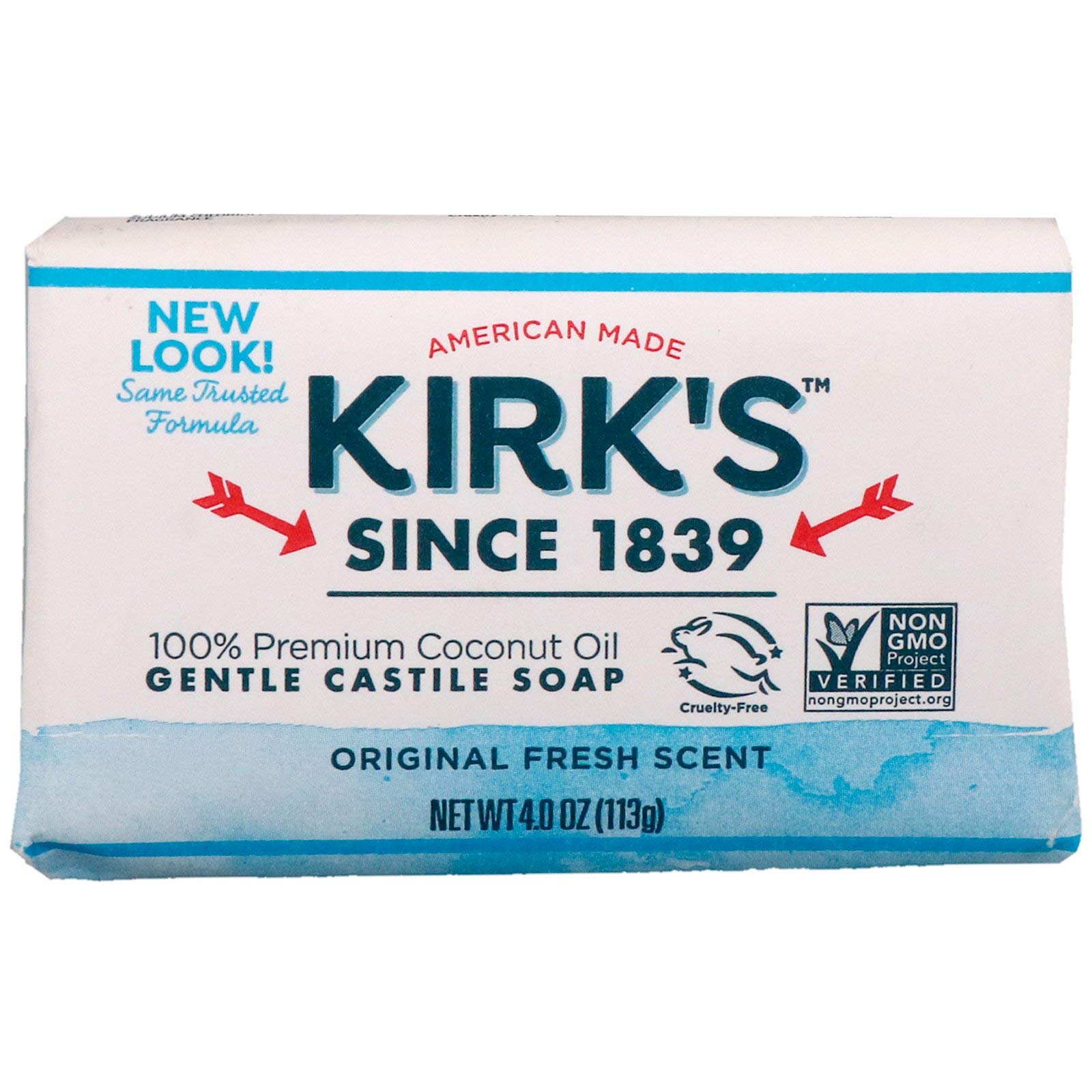 Kirks, Soap Bar Castile, 4 Ounce