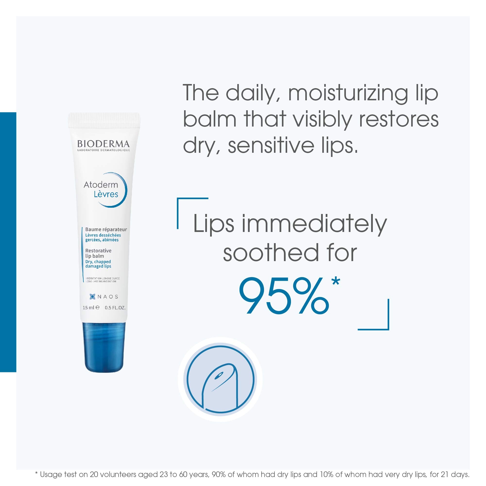 Bioderma - Atoderm Lip Balm - Moisturizing And Nourishing Lip Balm - Lip Hydration Treatment - Daily Lip Balm For Dry Cracked Li
