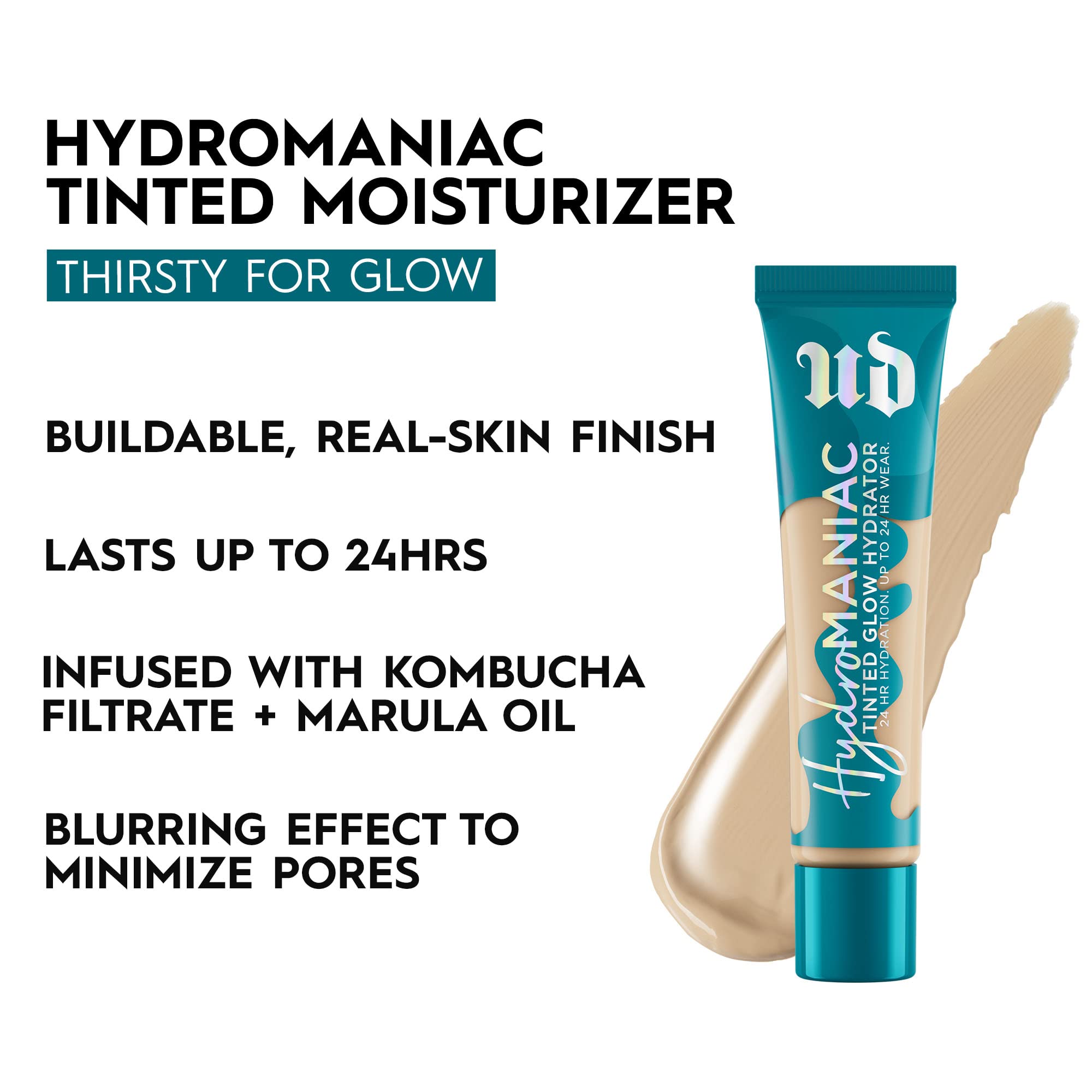 Urban Decay Hydromaniac Dewy Foundation (20 Fair Neutral), Hydrating Tinted Moisturizer For Dry Skin, Buildable Medium Coverage,