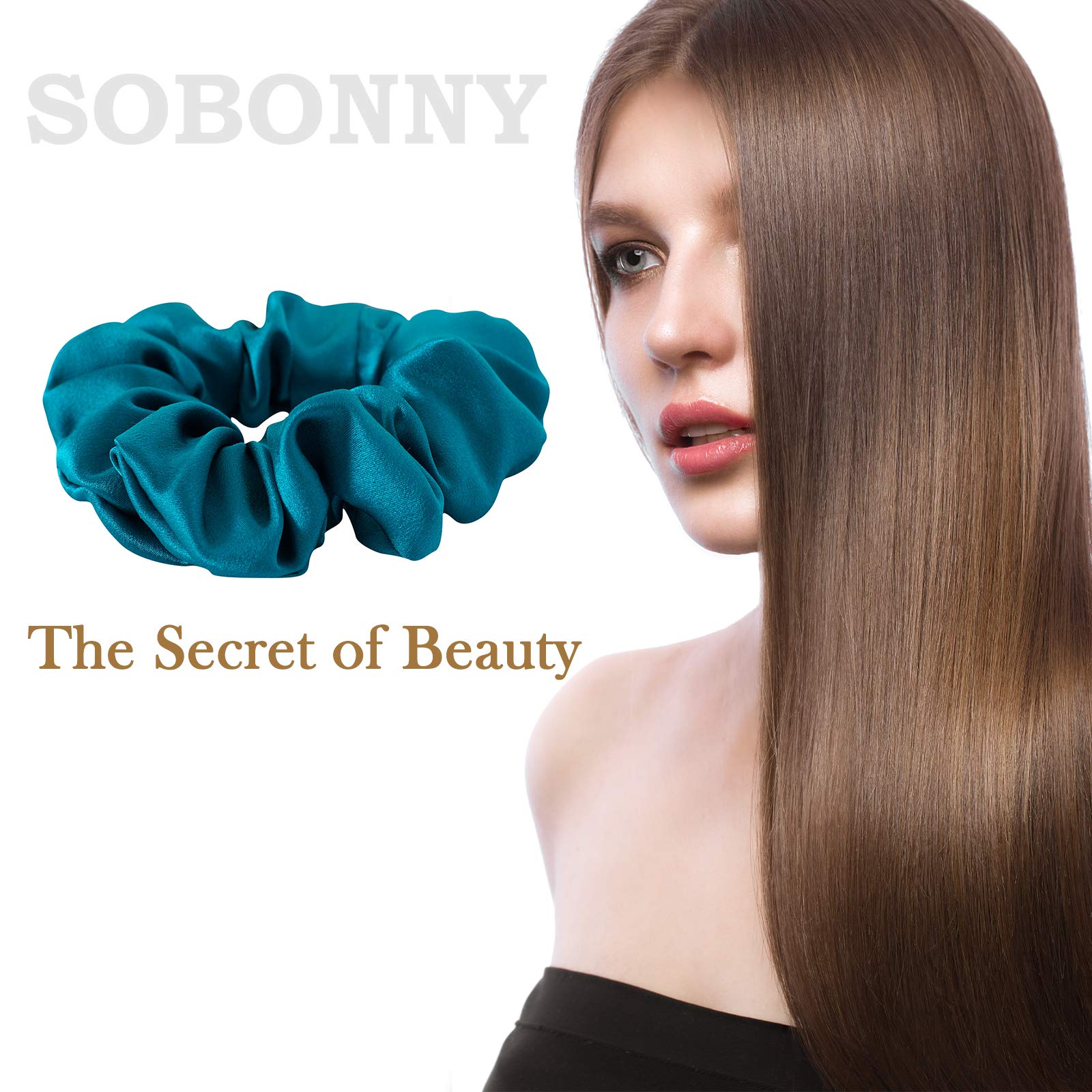 Sobonny Silk Scrunchies For Women Silk Hair Ties For Sleep And Night 100% Mulberry Silk Scrunchies For Hair Hair Accessories Fri