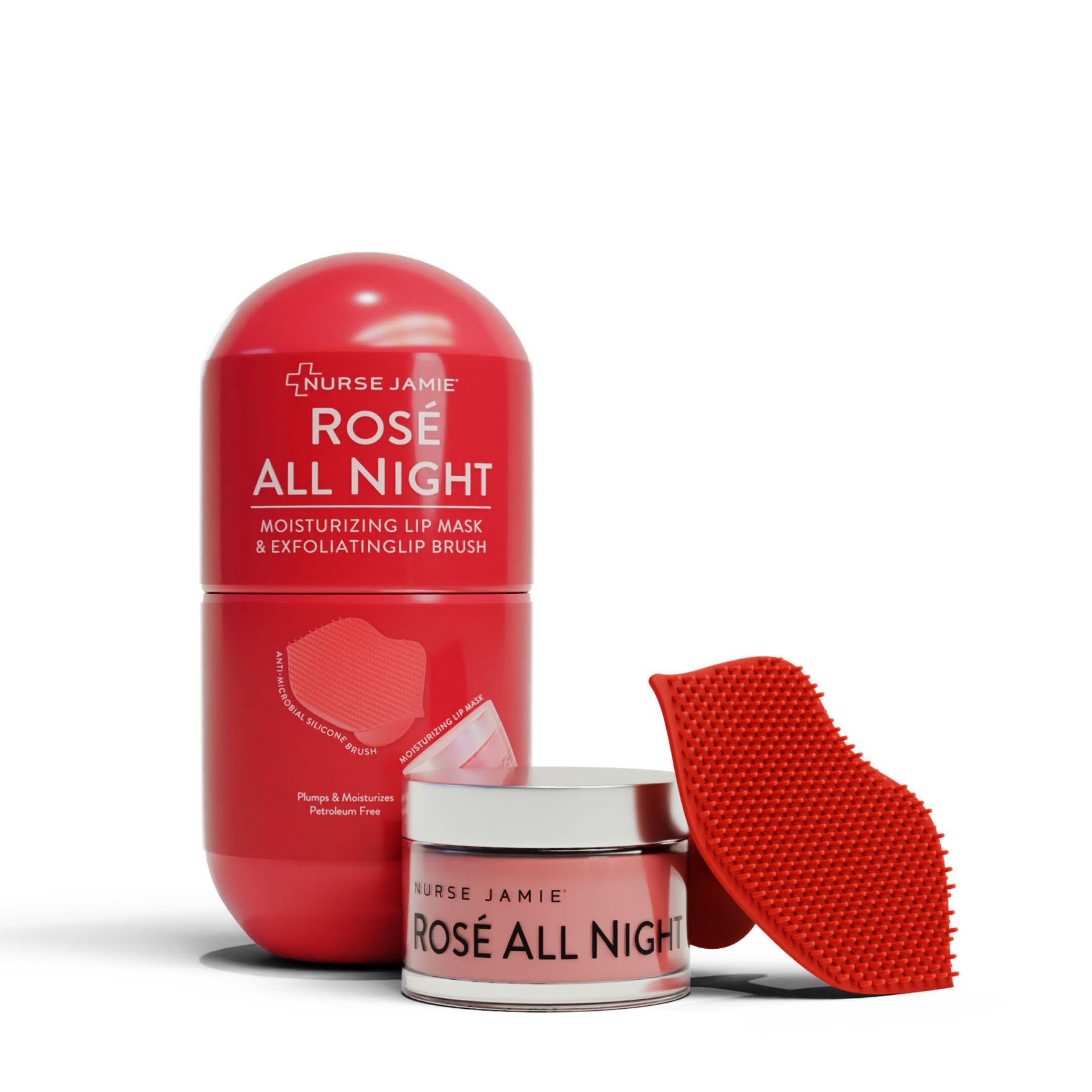 Nurse Jamie Ros? All Night Lip Mask & Exfoliating Tool - Hydrating Overnight Treatment for Softer, Smoother Lips